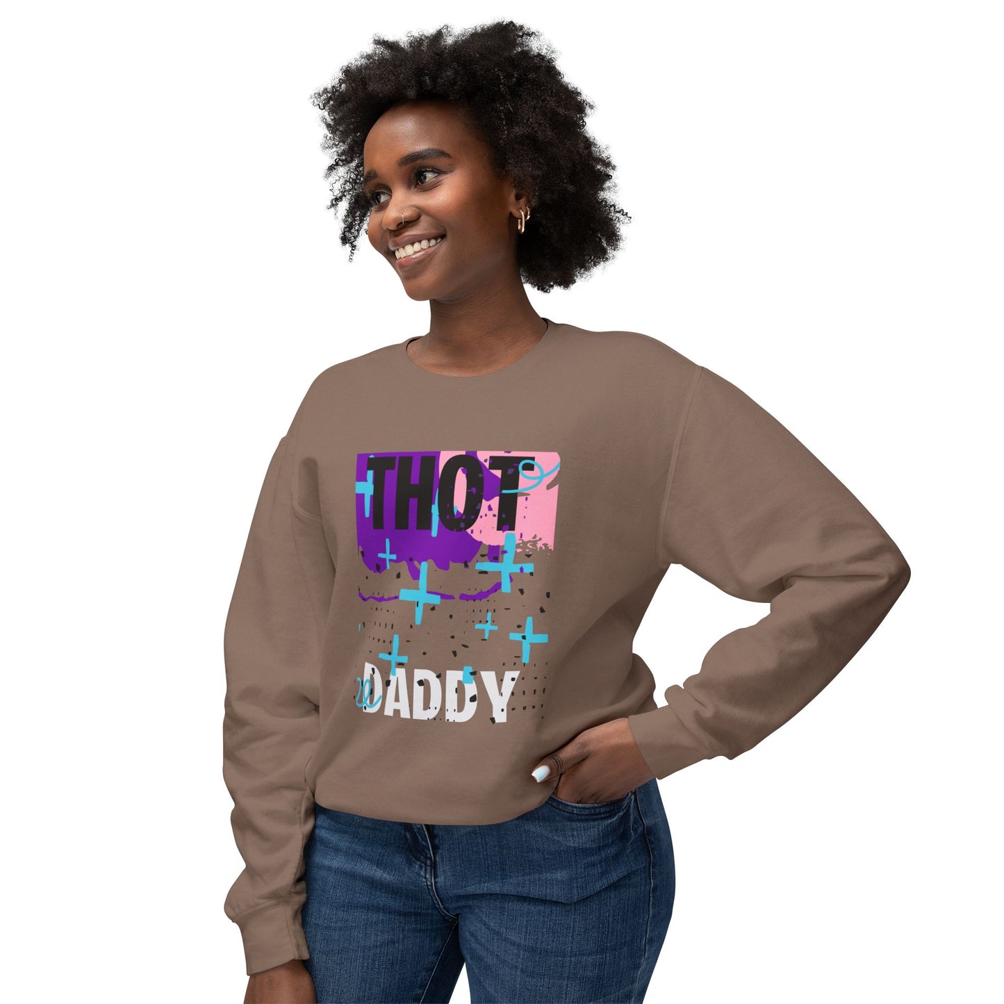 Thot Daddy Unisex Lightweight Crewneck Sweatshirt