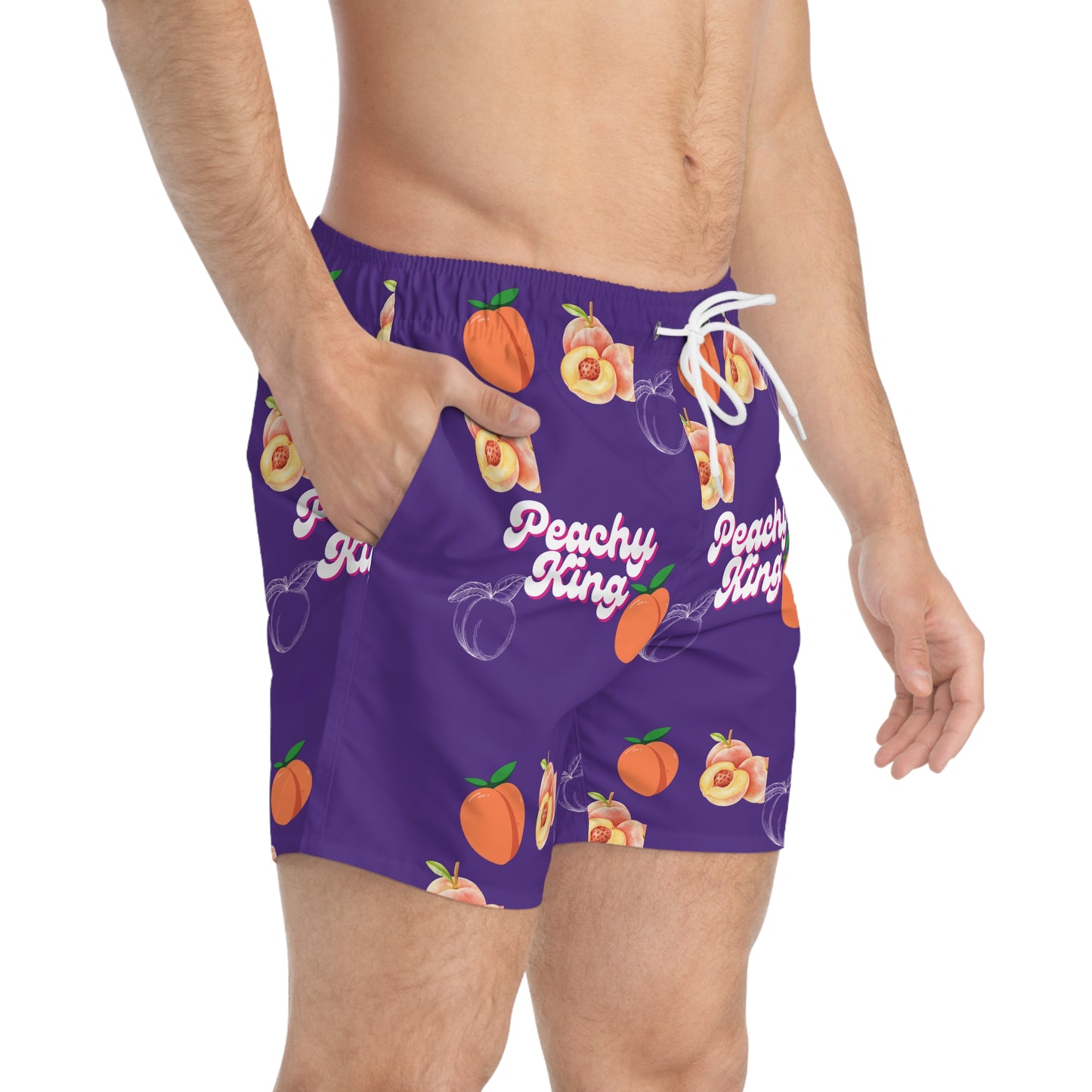 Peachy King Swim Trunks (AOP)
