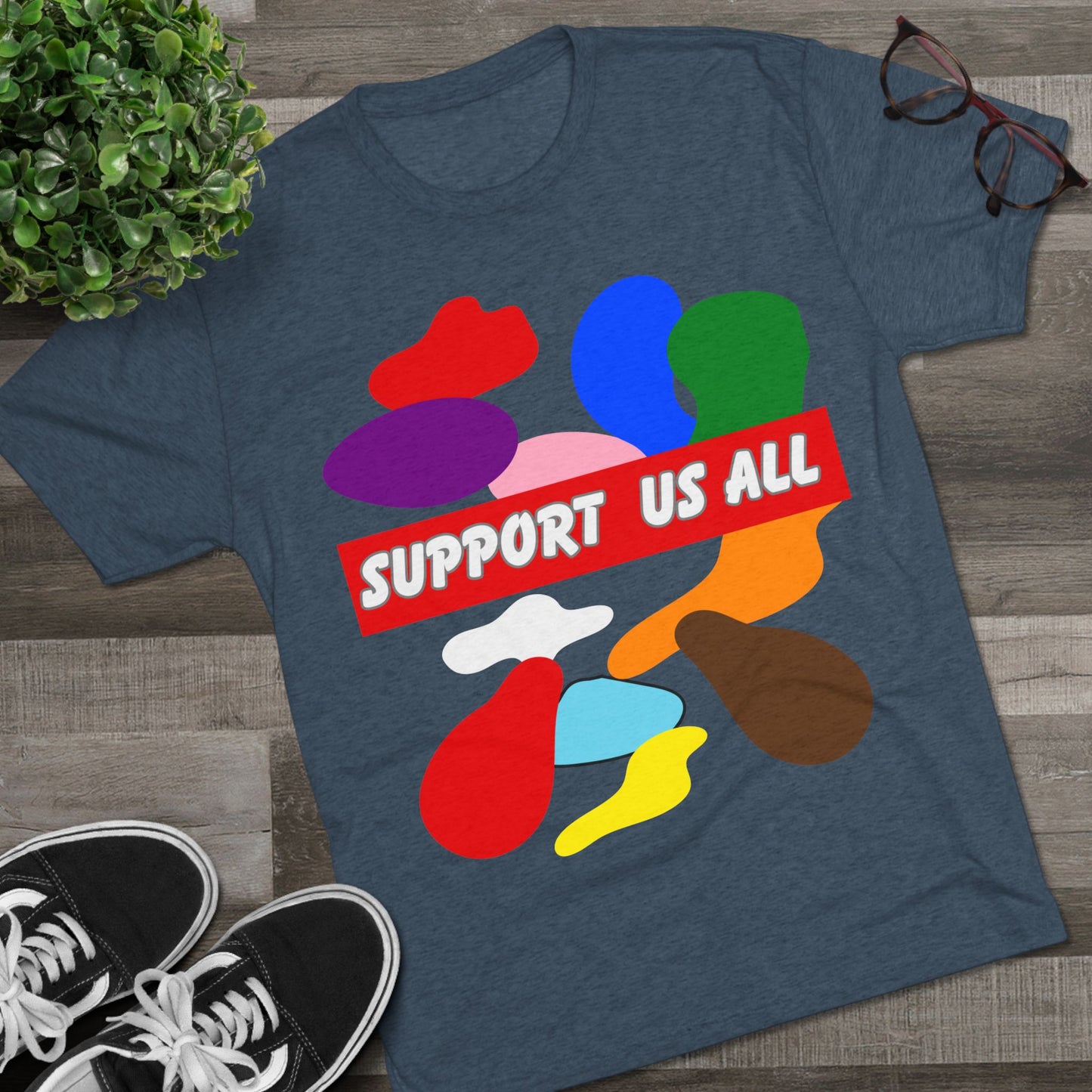 Support us all Unisex Tri-Blend Crew Tee