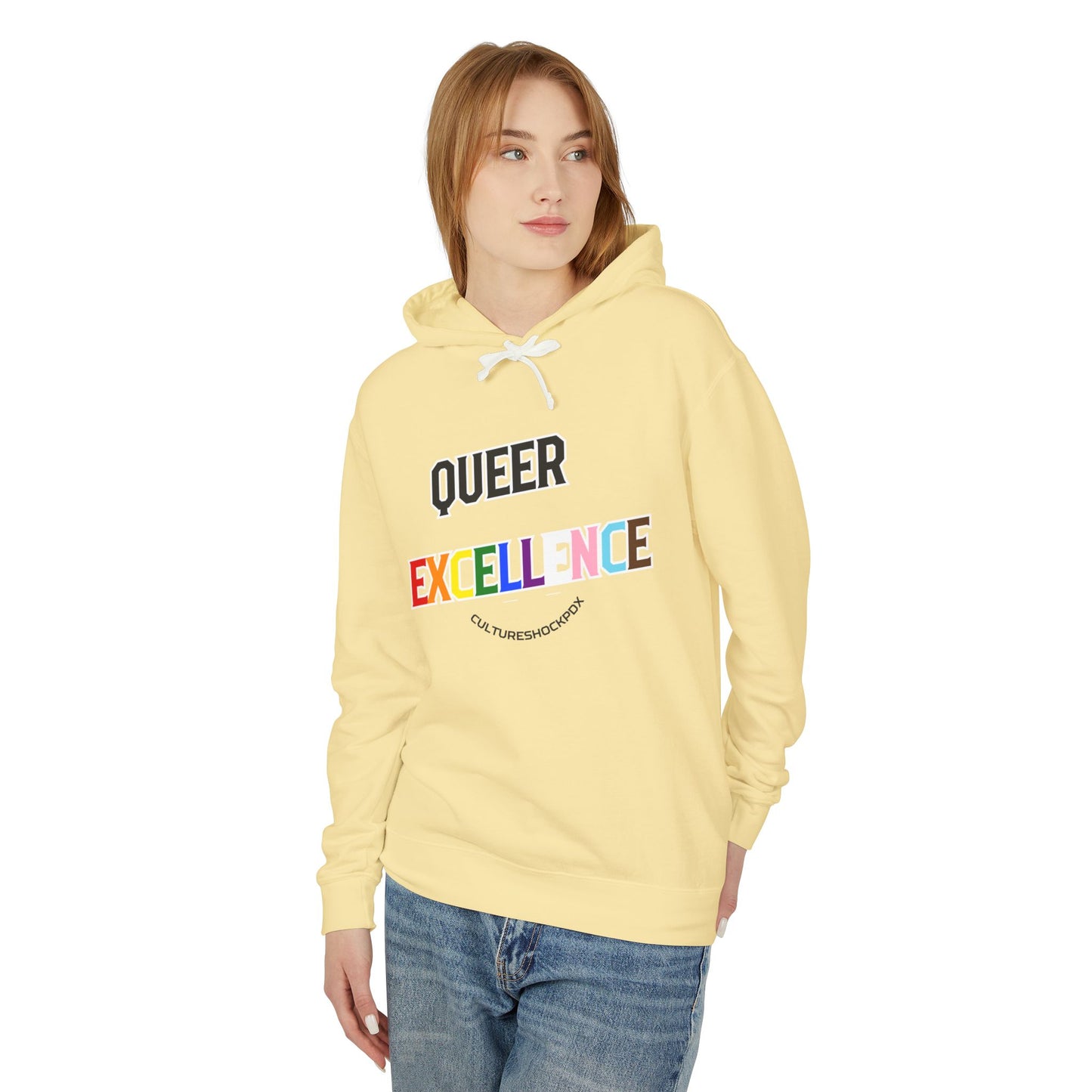 Queer Excellence Unisex Lightweight Hooded Sweatshirt