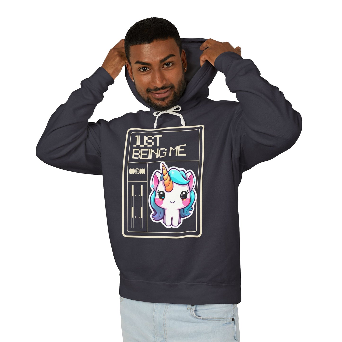 Just Being Me .... Unisex Lightweight Hooded Sweatshirt