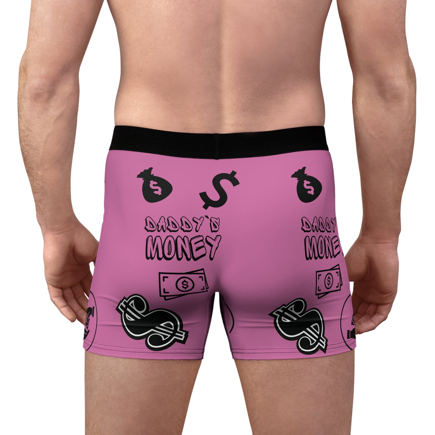 Daddy`s Money pink Men's Boxer Briefs (AOP)