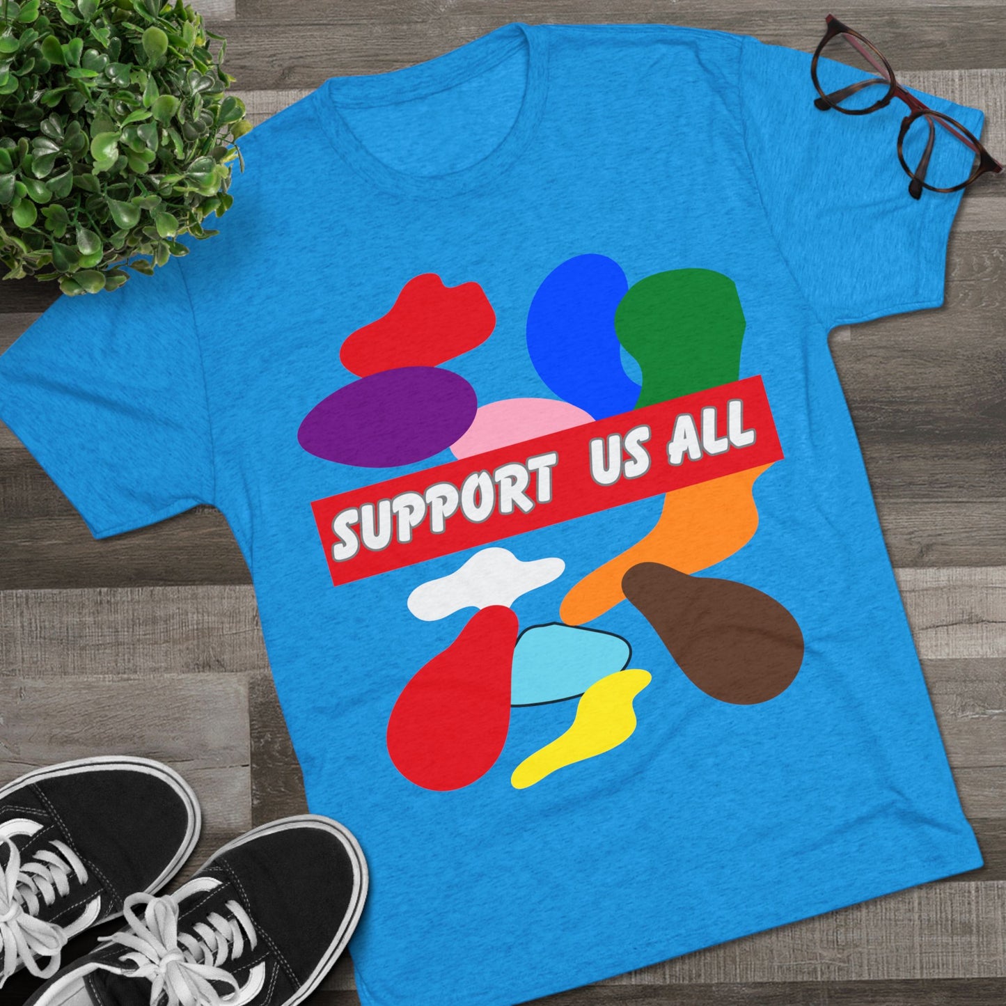 Support us all Unisex Tri-Blend Crew Tee