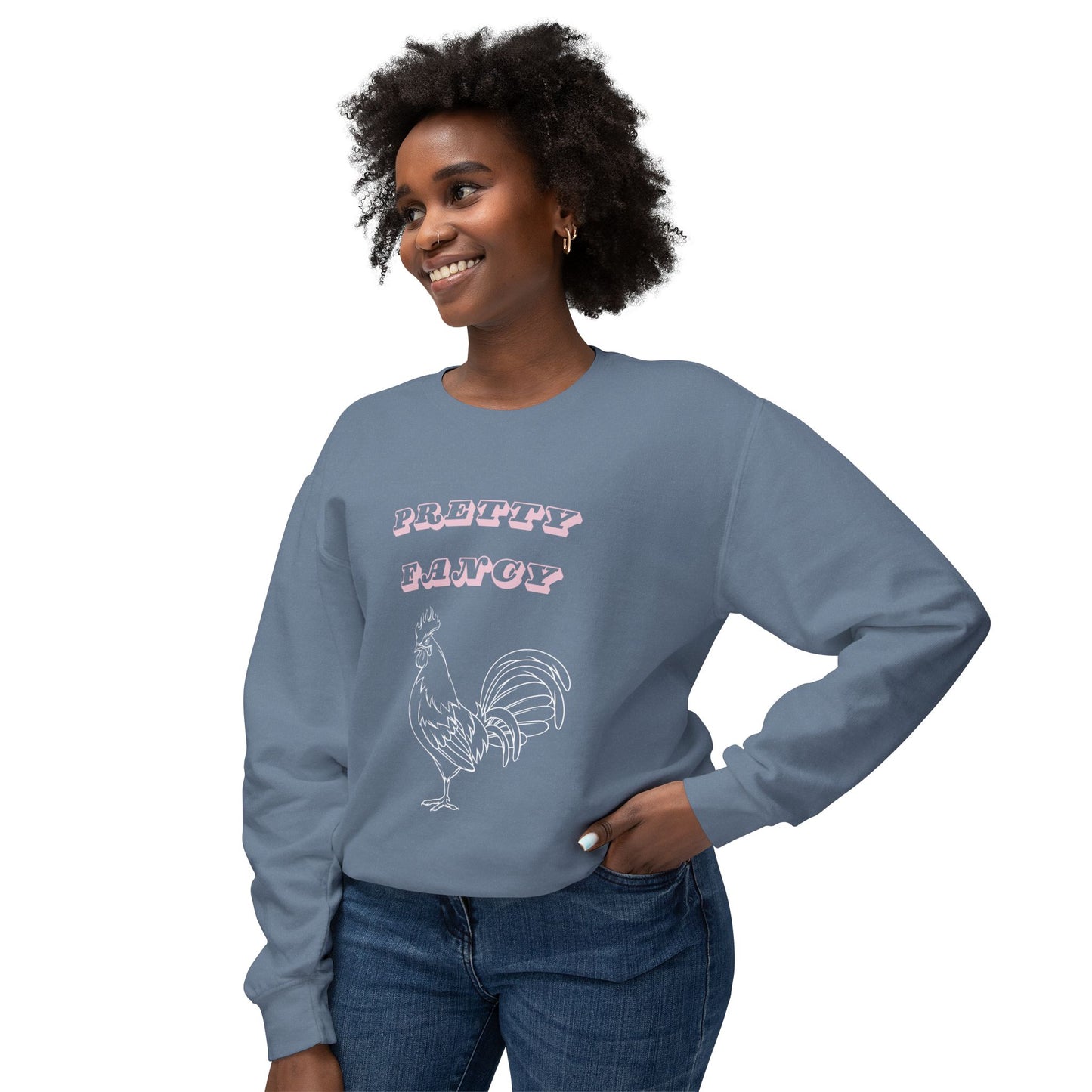 Pretty Fancy Cock Unisex Lightweight Crewneck Sweatshirt