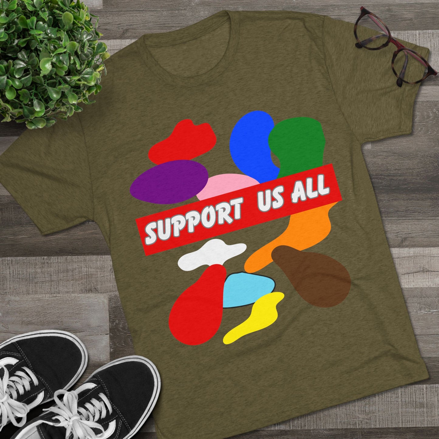 Support us all Unisex Tri-Blend Crew Tee