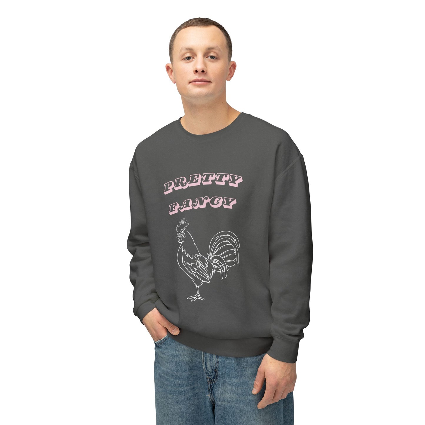 Pretty Fancy Cock Unisex Lightweight Crewneck Sweatshirt