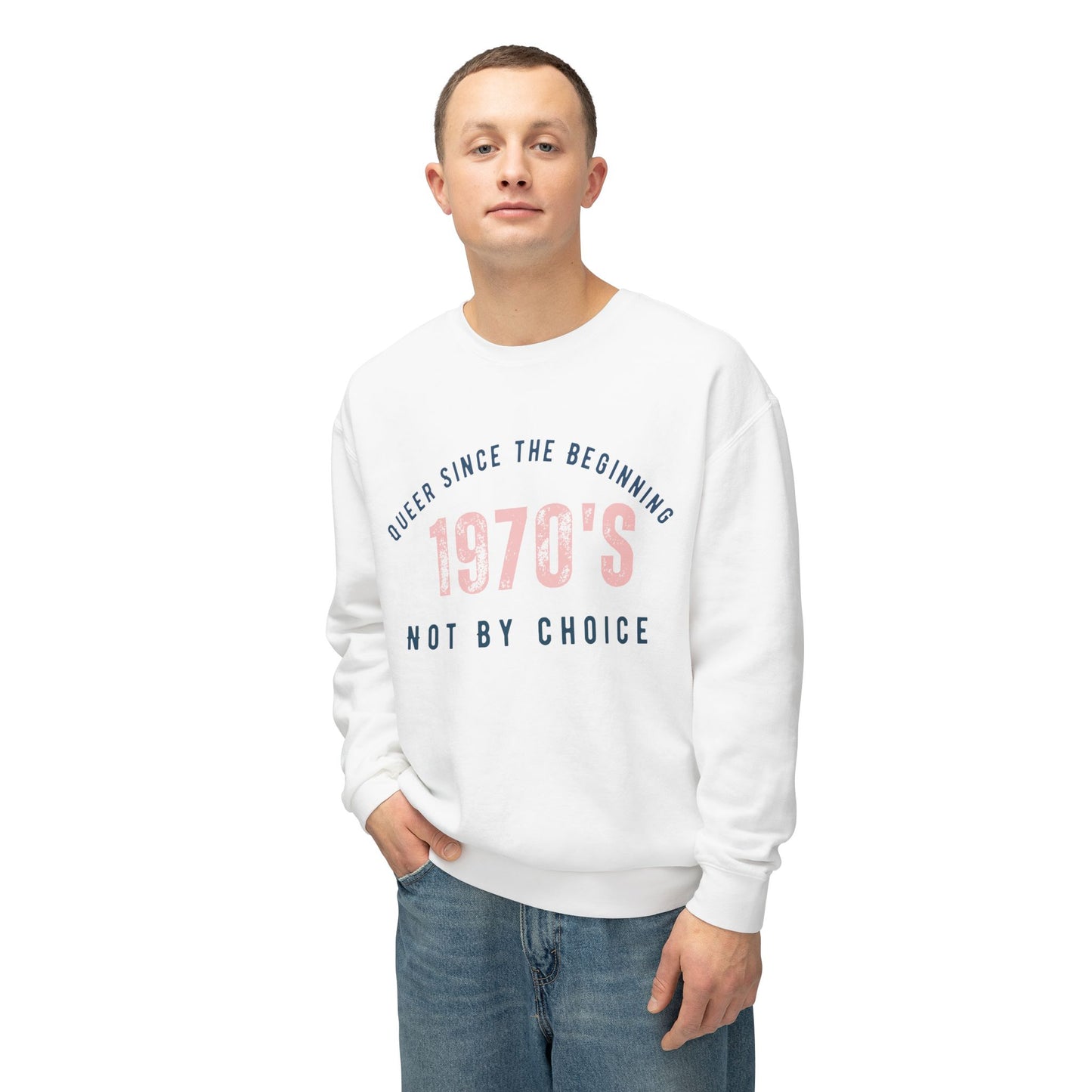 Queer 1970`s Unisex Lightweight Crewneck Sweatshirt