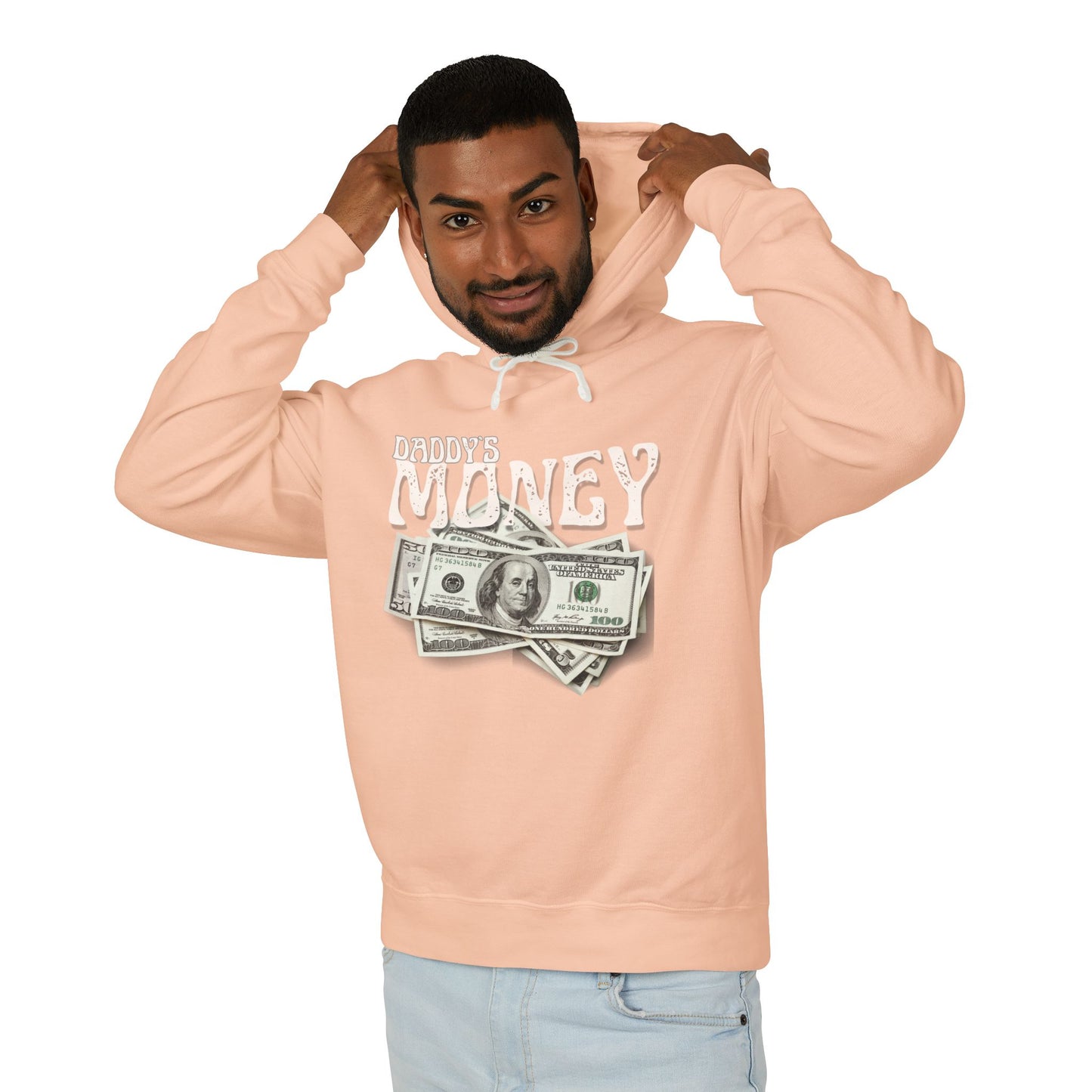 Daddy`s Money Unisex Lightweight Hooded Sweatshirt