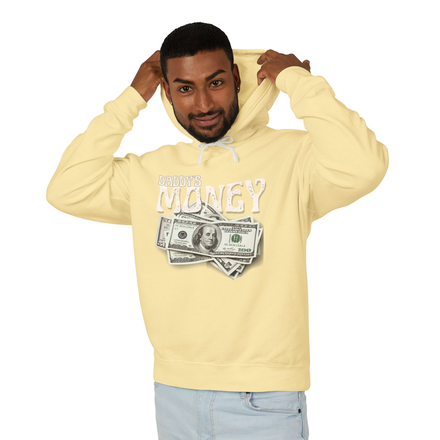 Daddy`s Money Unisex Lightweight Hooded Sweatshirt