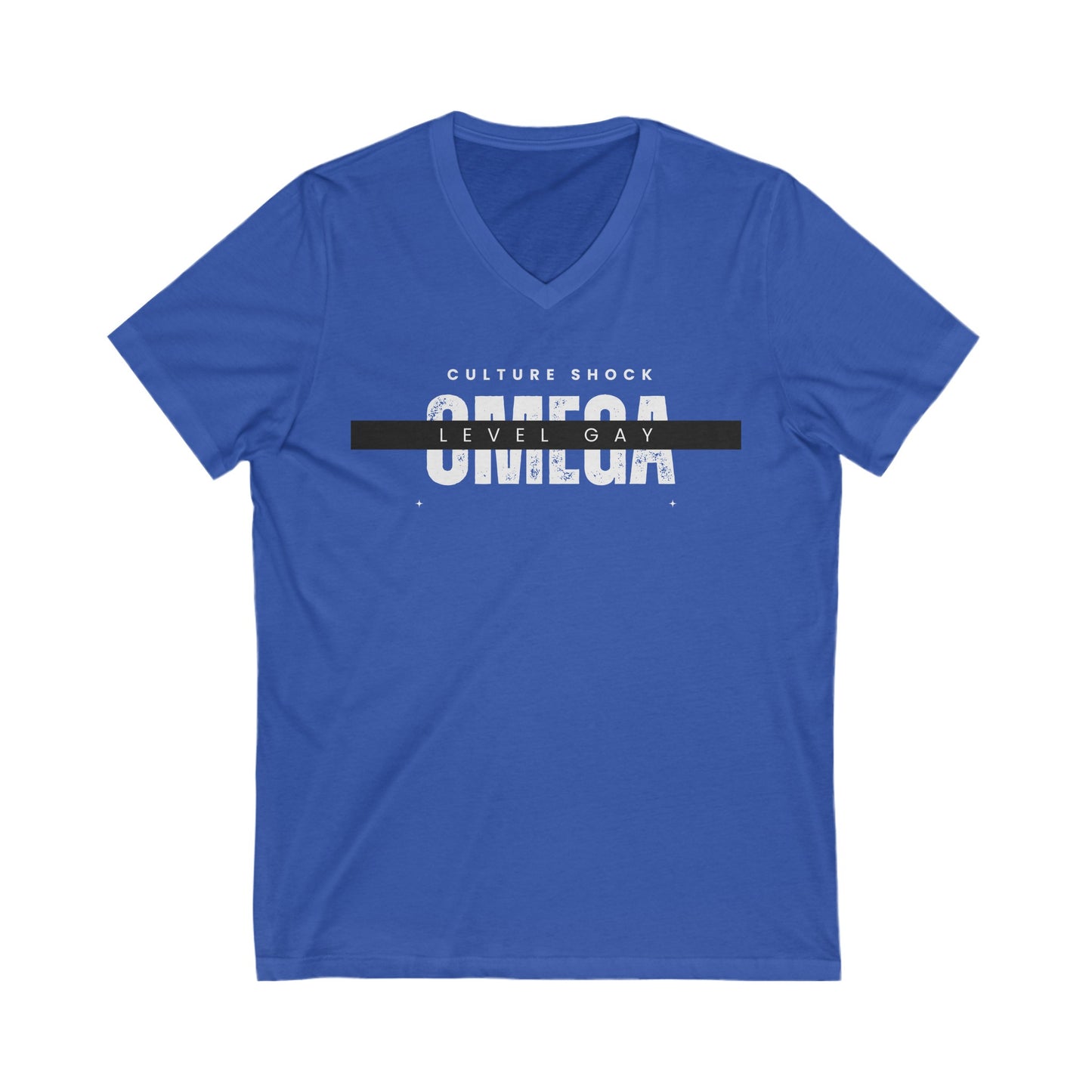 Omega Level Unisex Jersey Short Sleeve V-Neck Tee