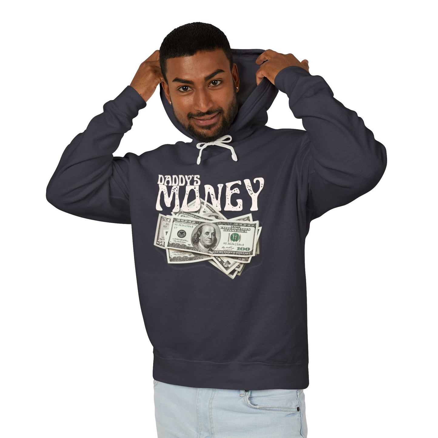 Daddy`s Money Unisex Lightweight Hooded Sweatshirt