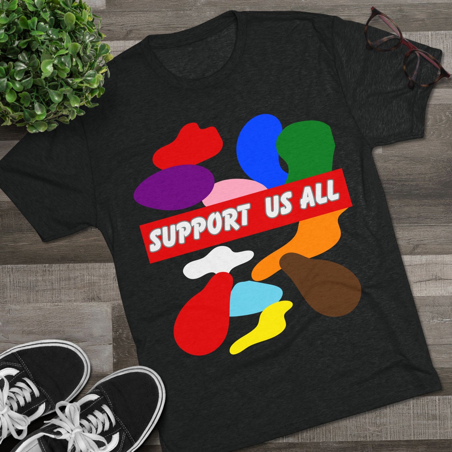 Support us all Unisex Tri-Blend Crew Tee