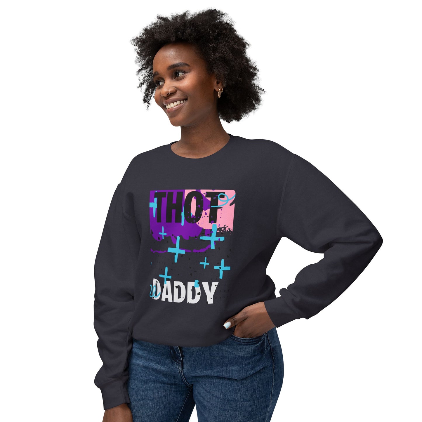 Thot Daddy Unisex Lightweight Crewneck Sweatshirt