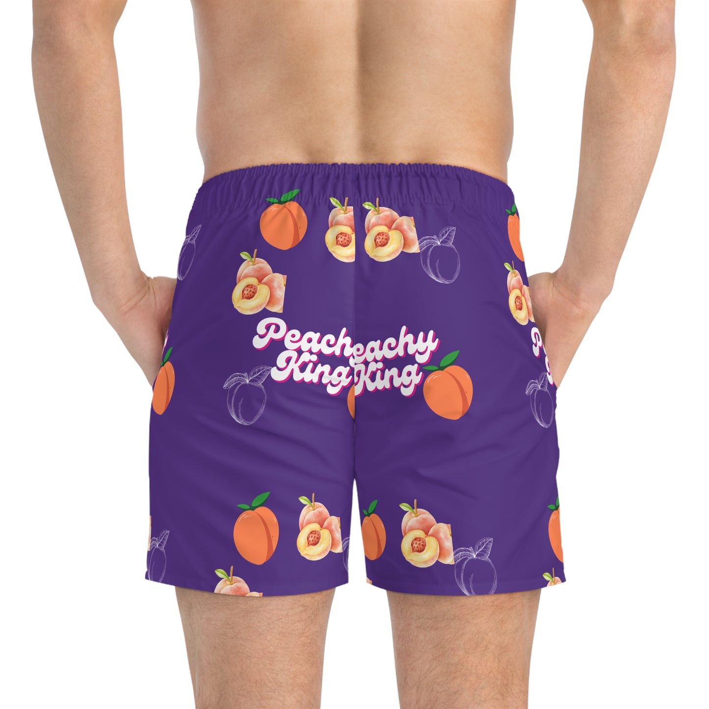 Peachy King Swim Trunks (AOP)