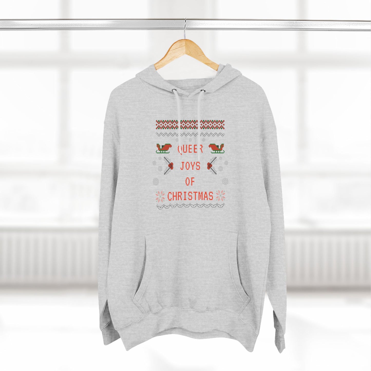 Three-Panel Fleece Hoodie