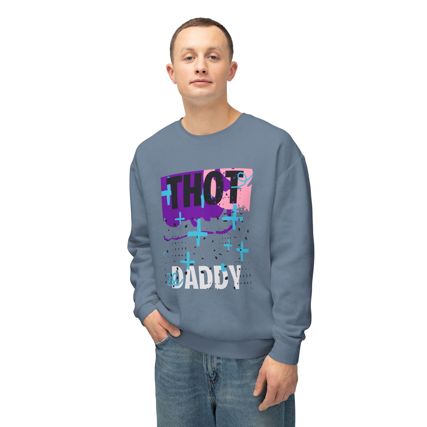 Thot Daddy Unisex Lightweight Crewneck Sweatshirt