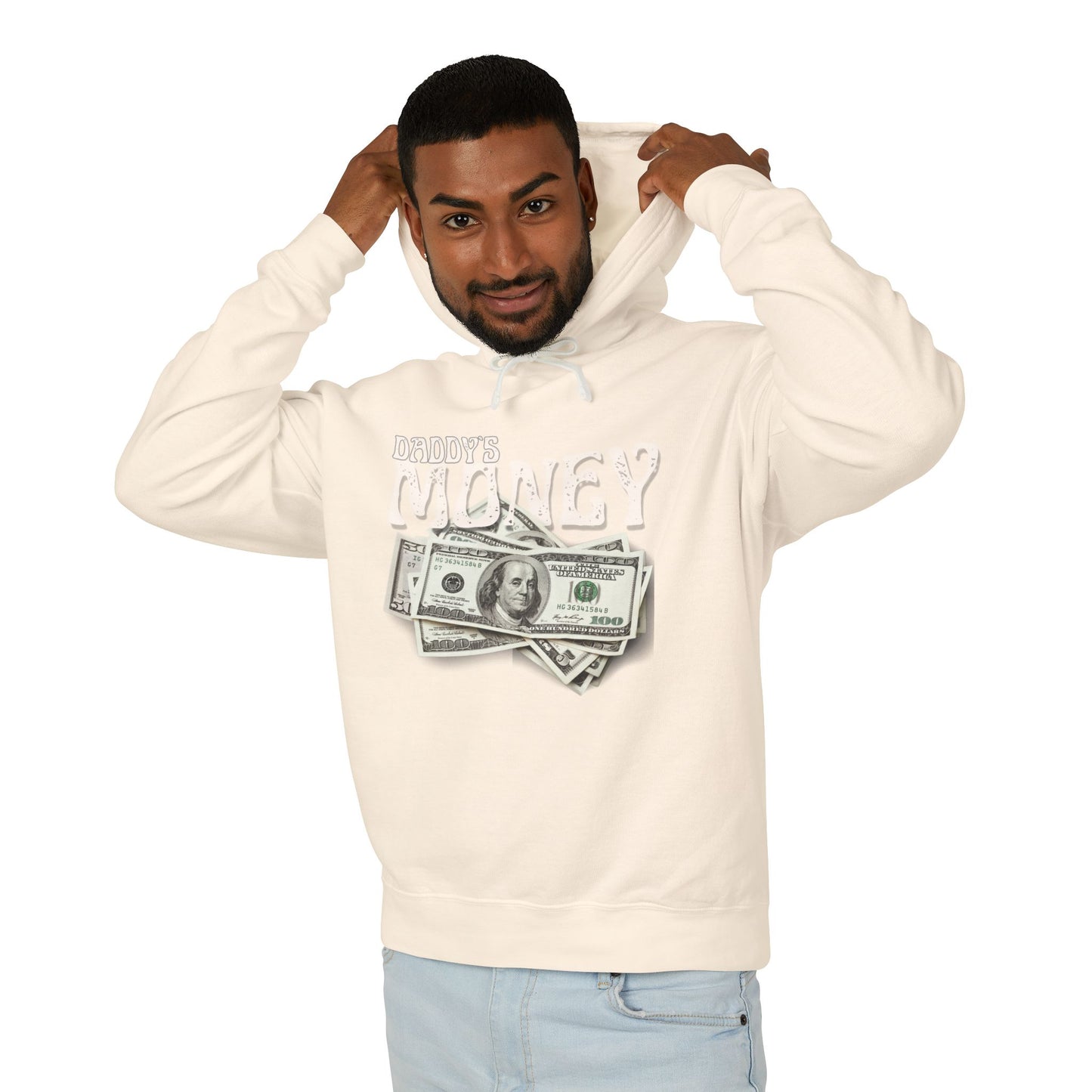 Daddy`s Money Unisex Lightweight Hooded Sweatshirt
