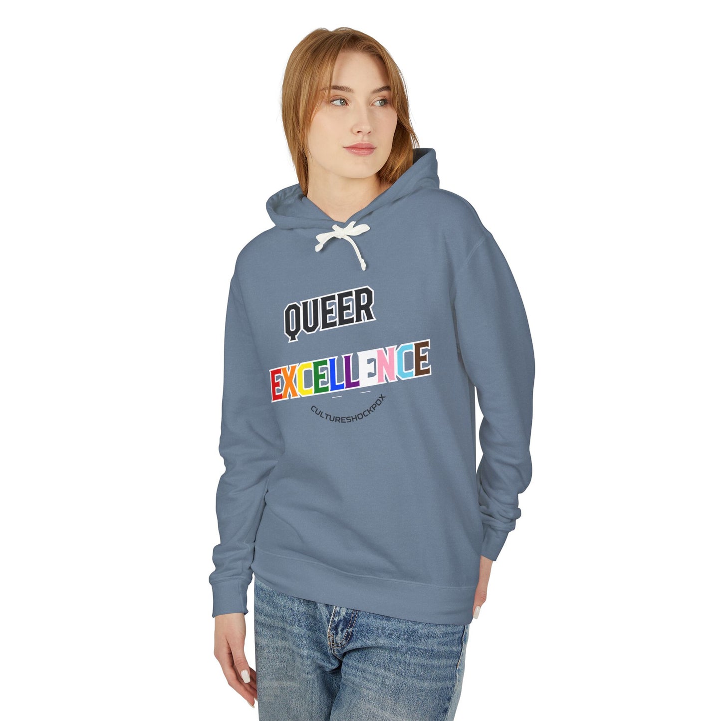 Queer Excellence Unisex Lightweight Hooded Sweatshirt