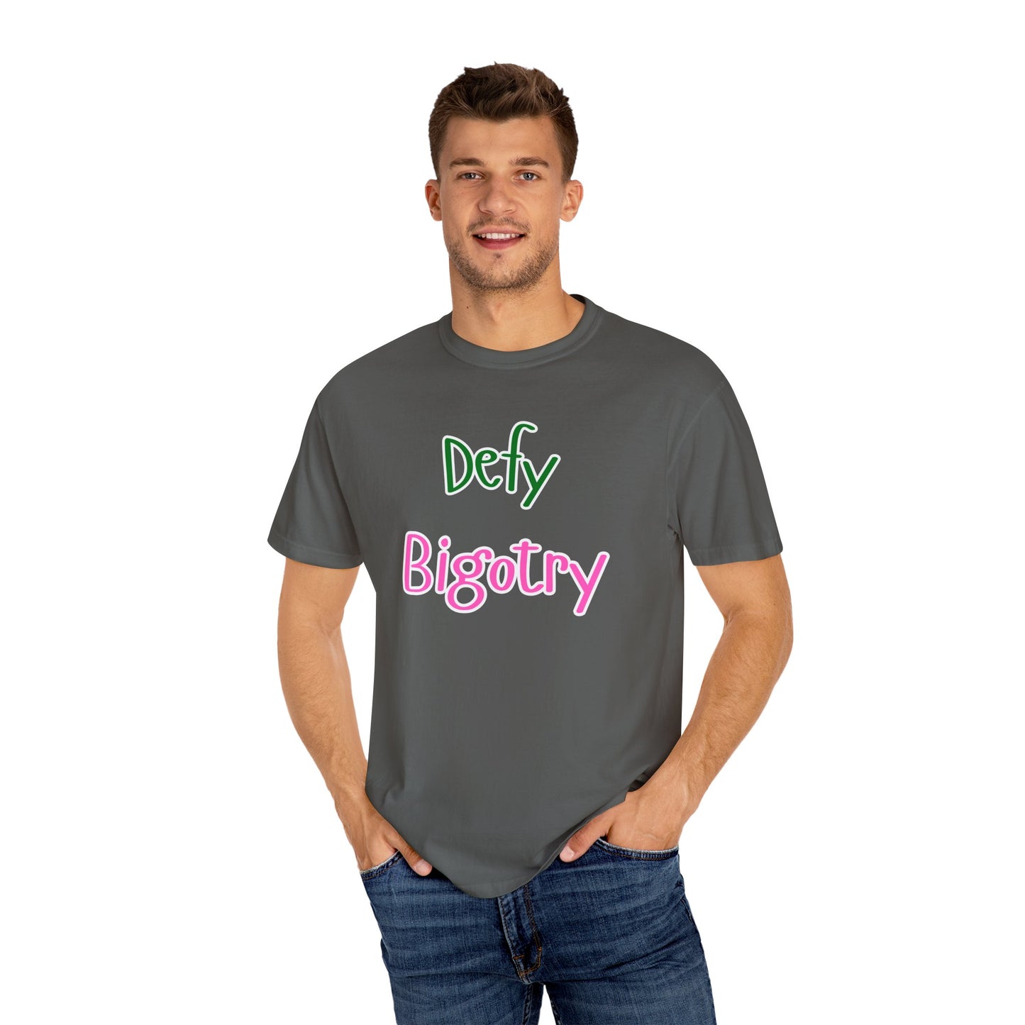 Defy Bigotry Unisex Garment-Dyed T-shirt