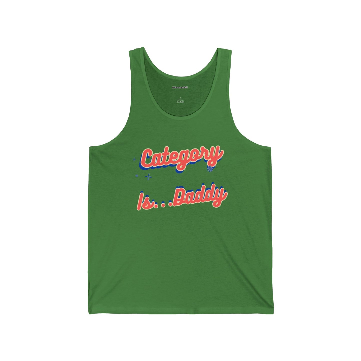 Category is ....Daddy Unisex Jersey Tank