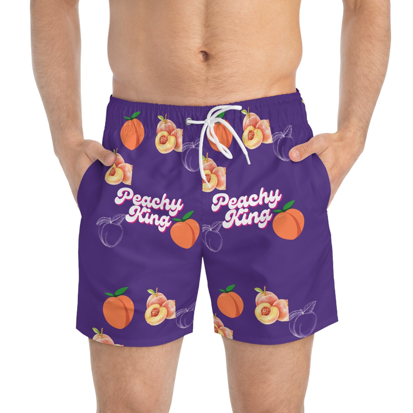 Peachy King Swim Trunks (AOP)
