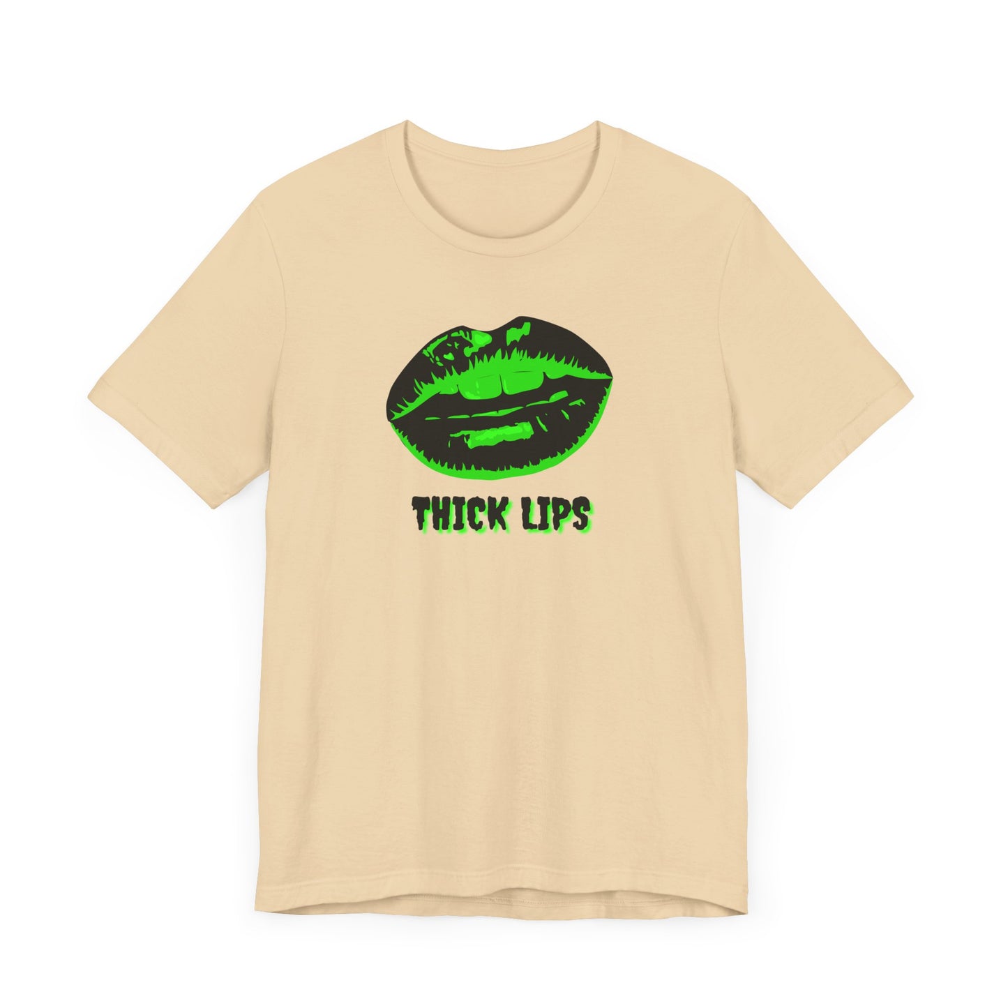 Thick Lips (Green)Unisex Jersey Short Sleeve Tee