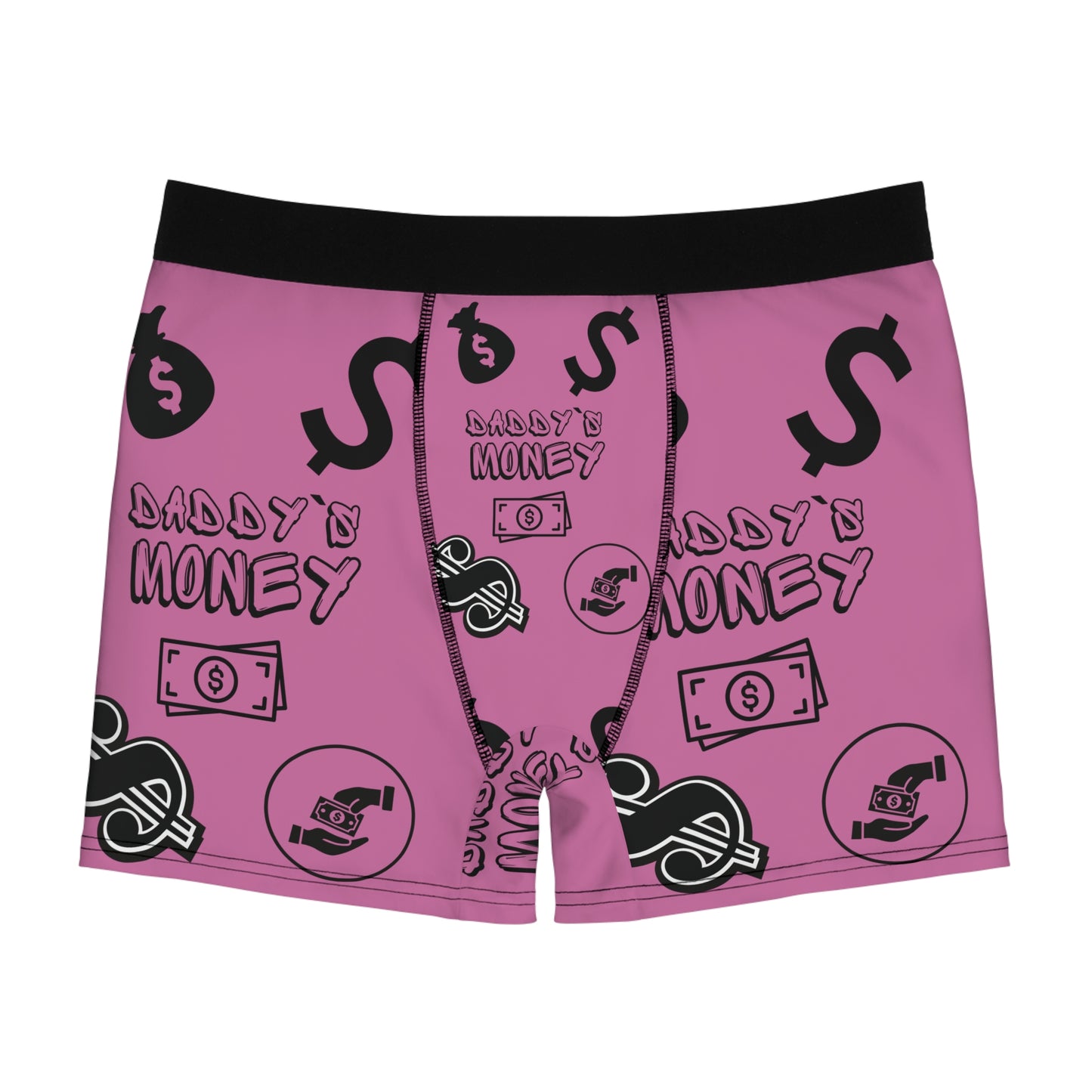 Daddy`s Money pink Men's Boxer Briefs (AOP)
