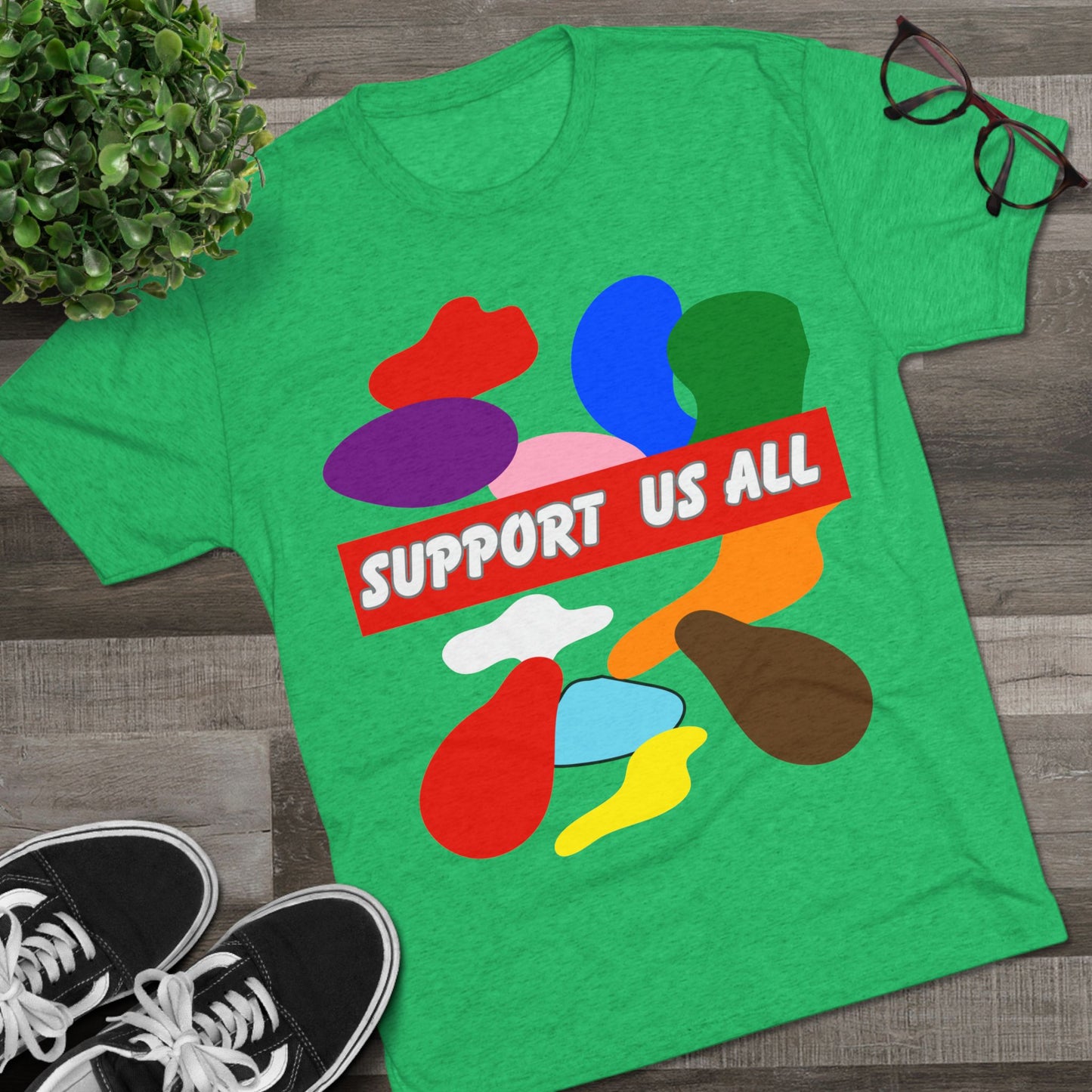 Support us all Unisex Tri-Blend Crew Tee