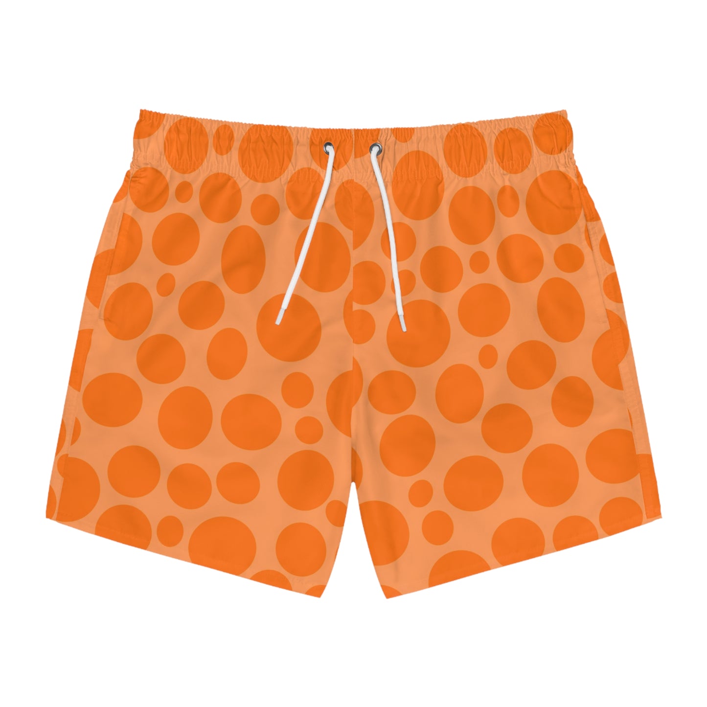 Orange Polka Dot Swim Trunks (AOP)