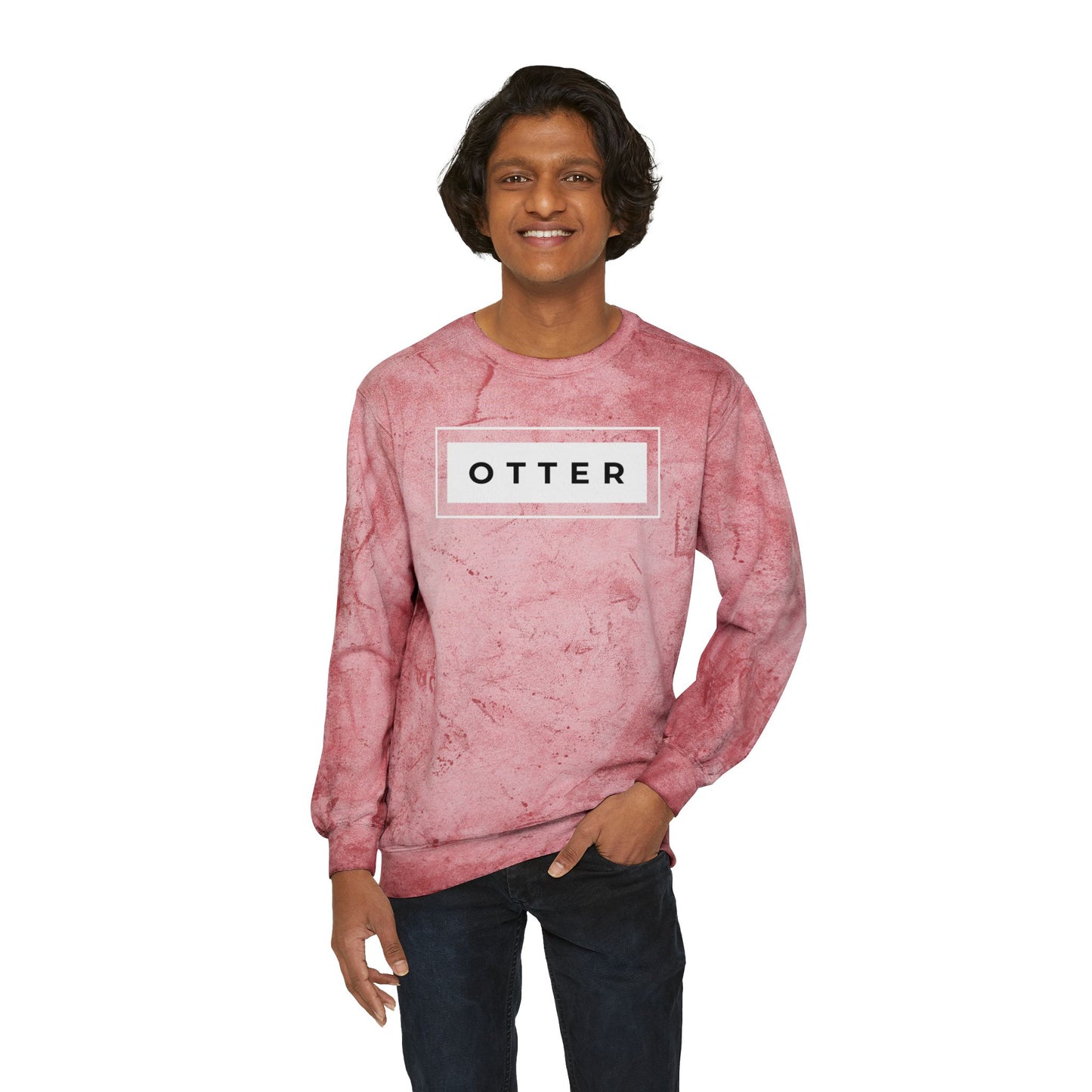 Otter Unisex Color Blast Crewneck Sweatshirt