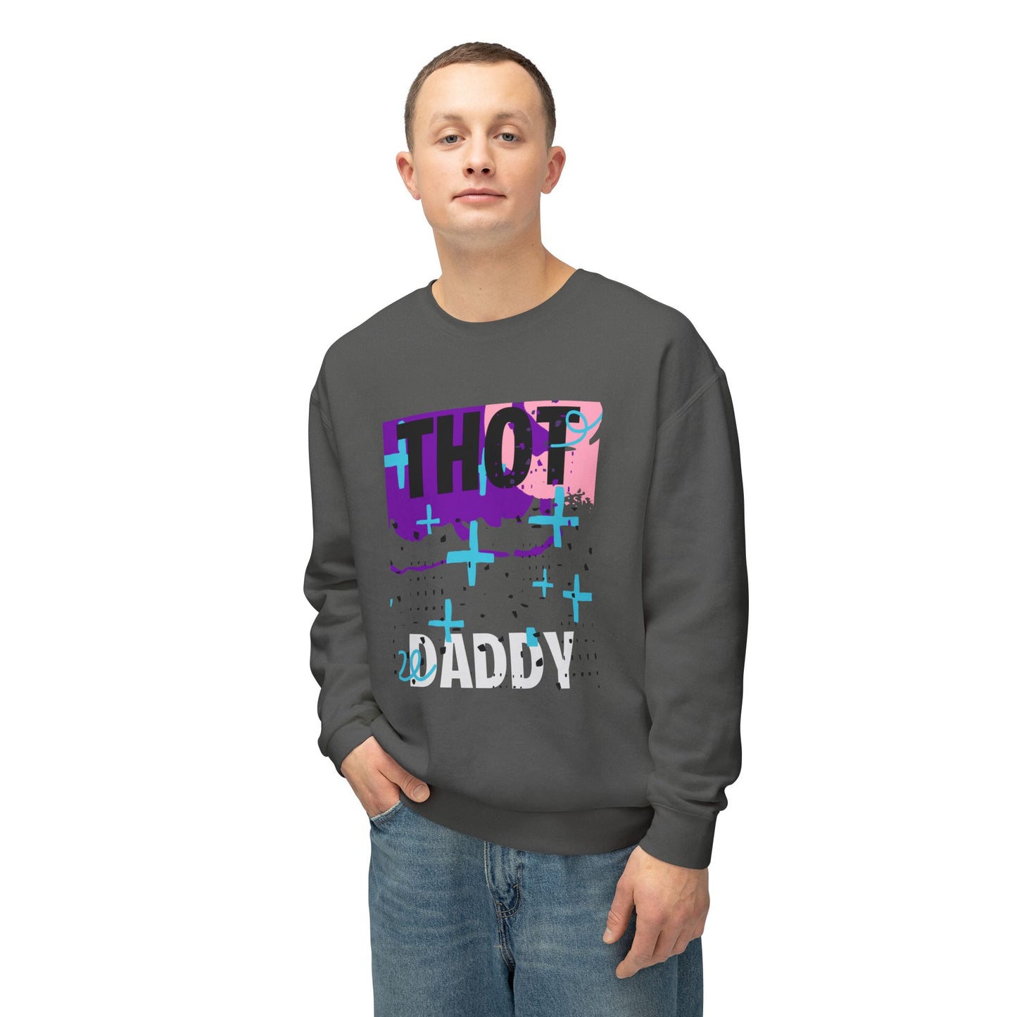 Thot Daddy Unisex Lightweight Crewneck Sweatshirt