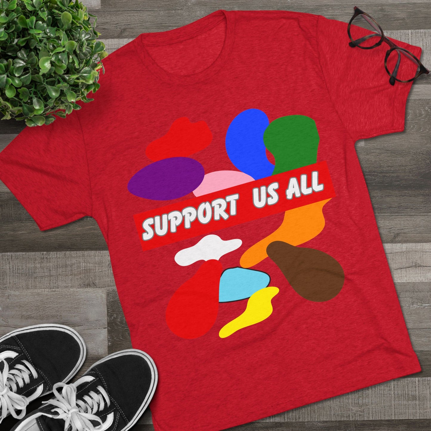 Support us all Unisex Tri-Blend Crew Tee