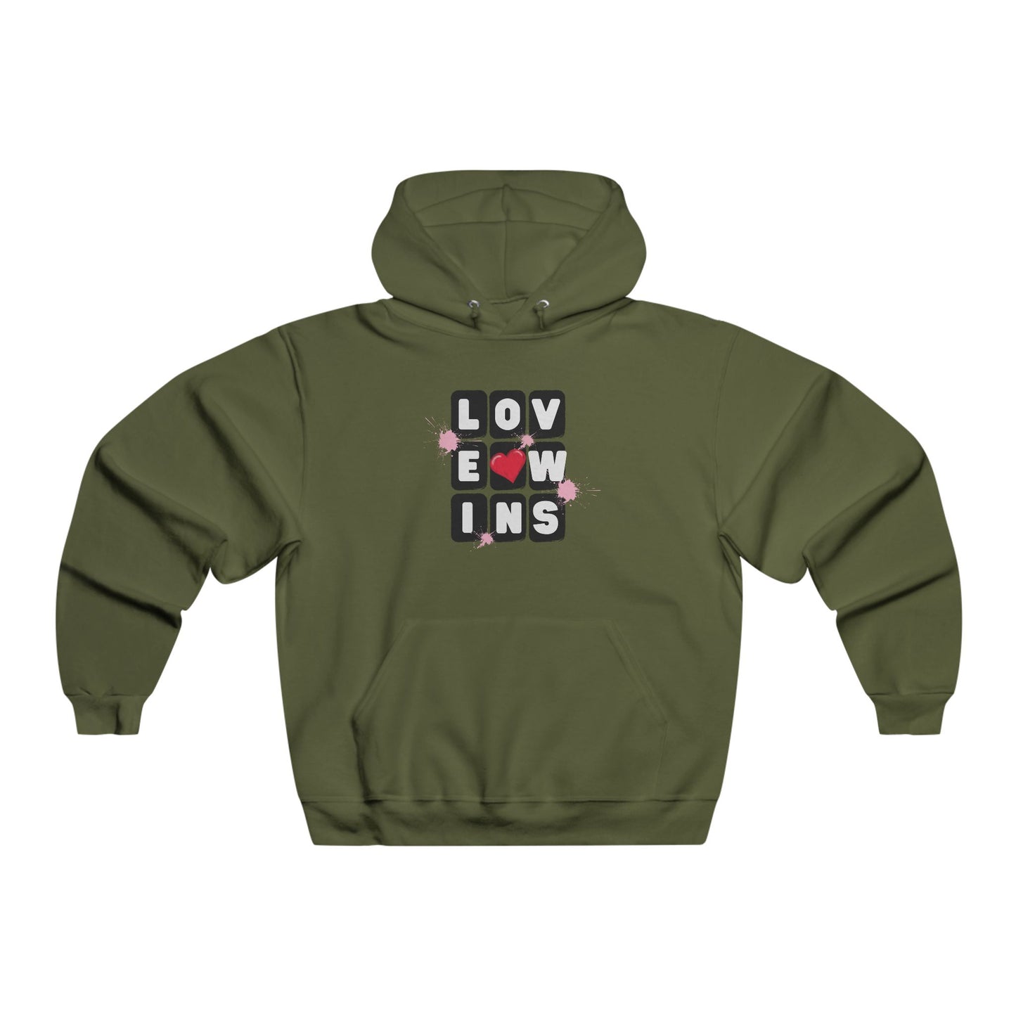 Love Wins Men's NUBLEND® Hooded Sweatshirt