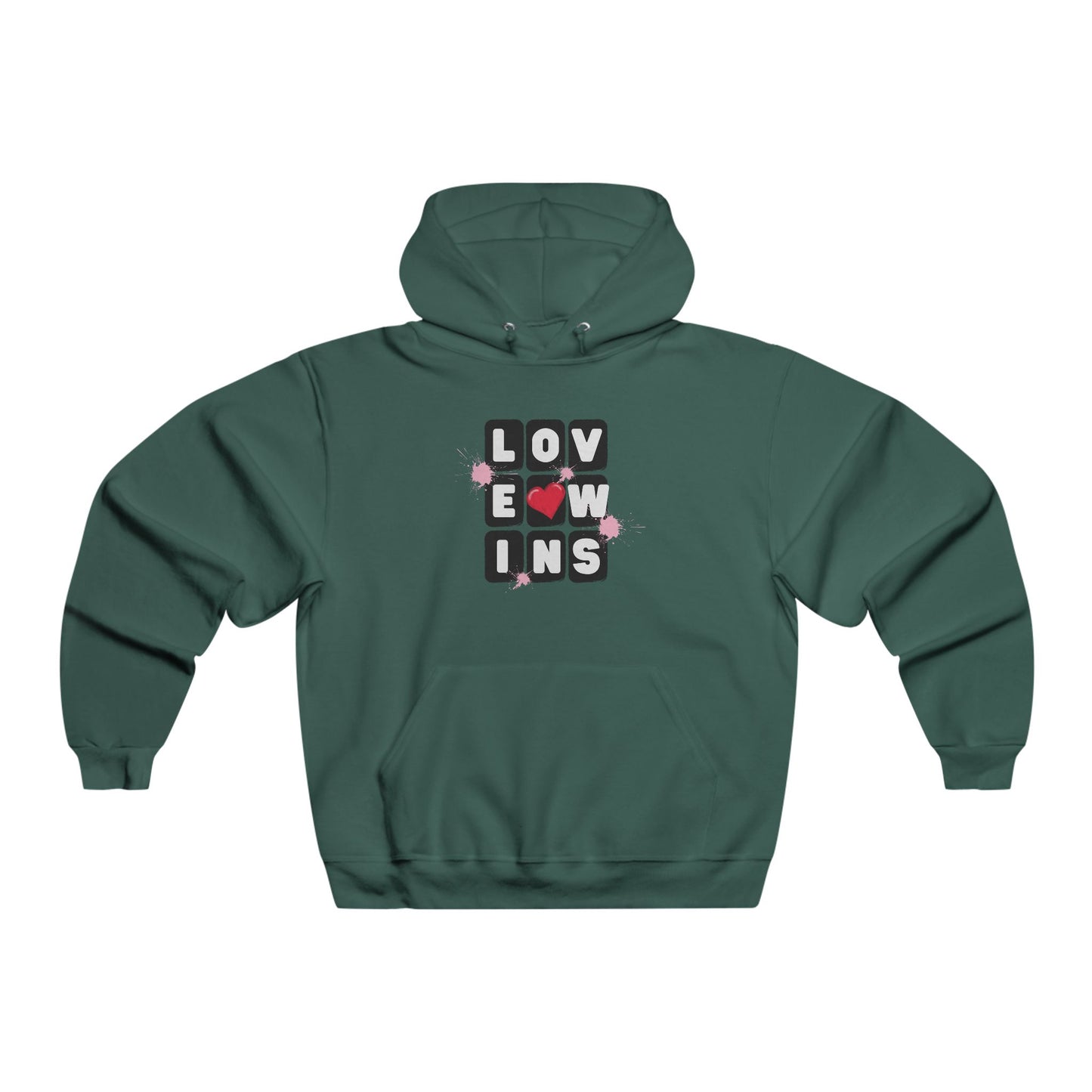 Love Wins Men's NUBLEND® Hooded Sweatshirt