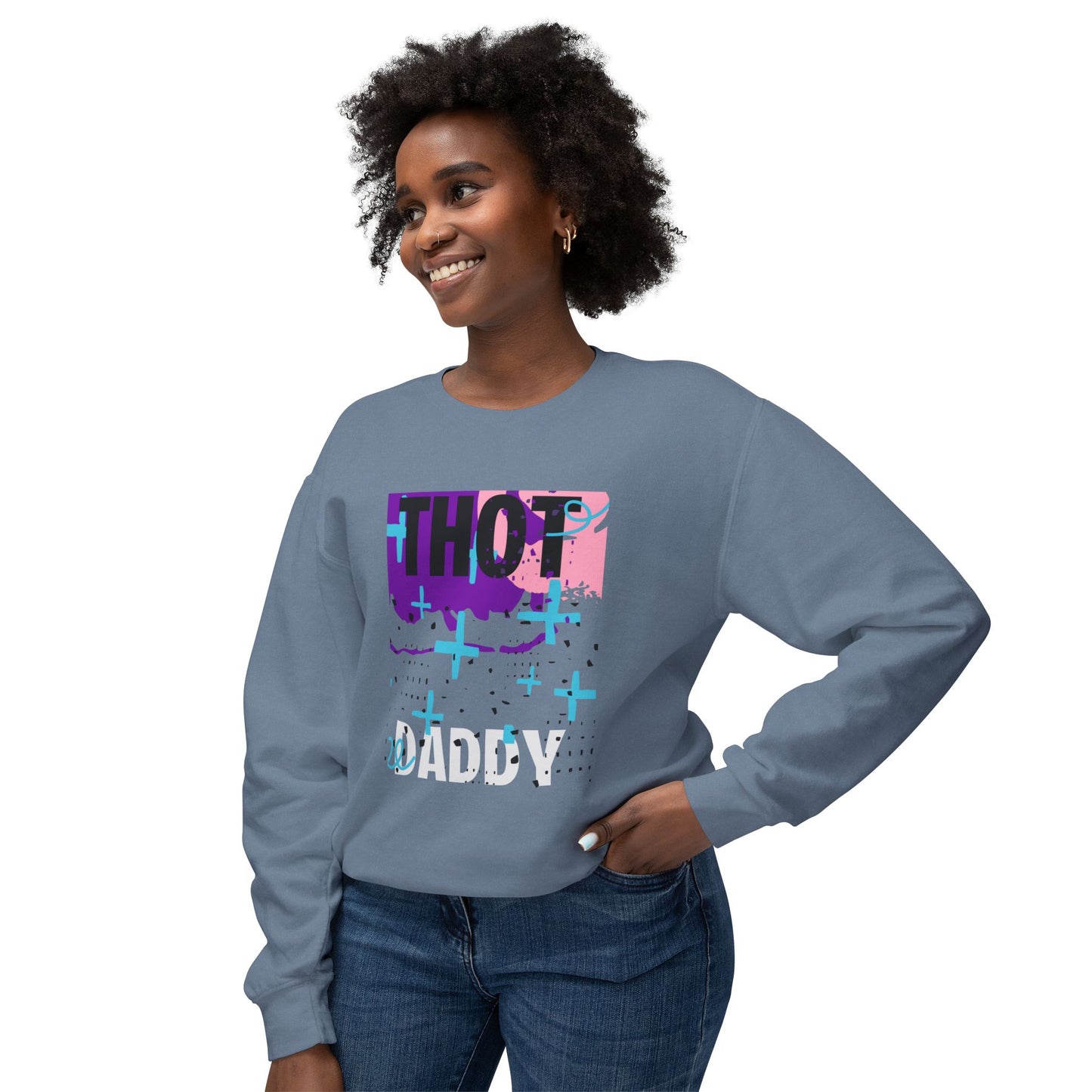 Thot Daddy Unisex Lightweight Crewneck Sweatshirt