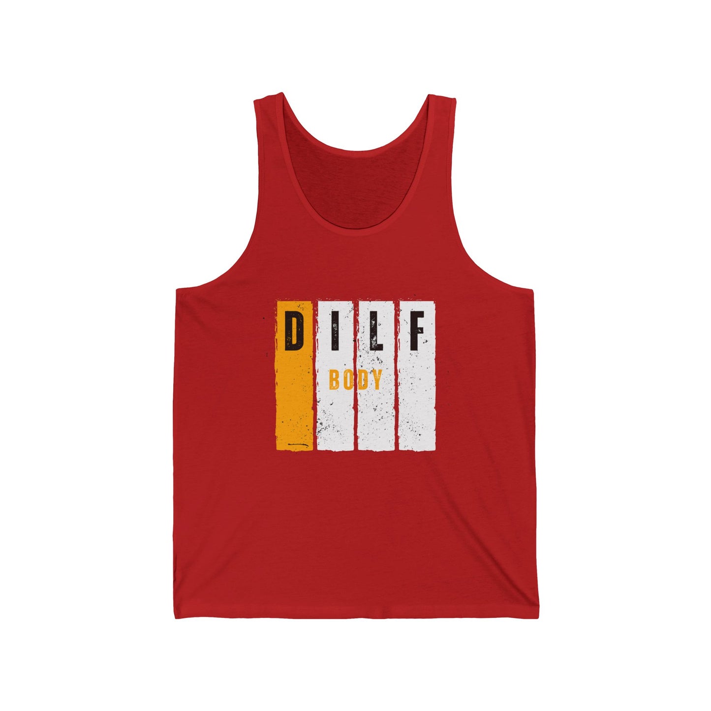 Orange DILF Unisex Jersey Tank