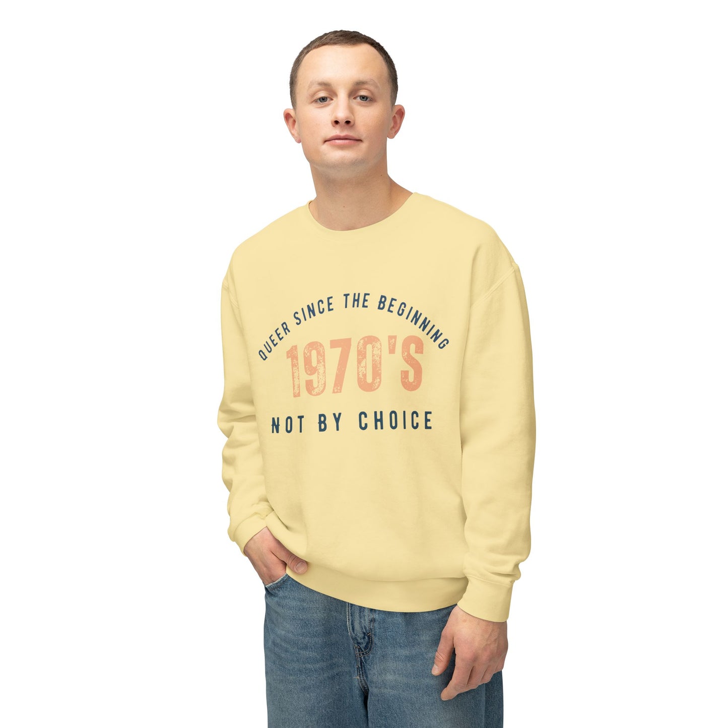 Queer 1970`s Unisex Lightweight Crewneck Sweatshirt