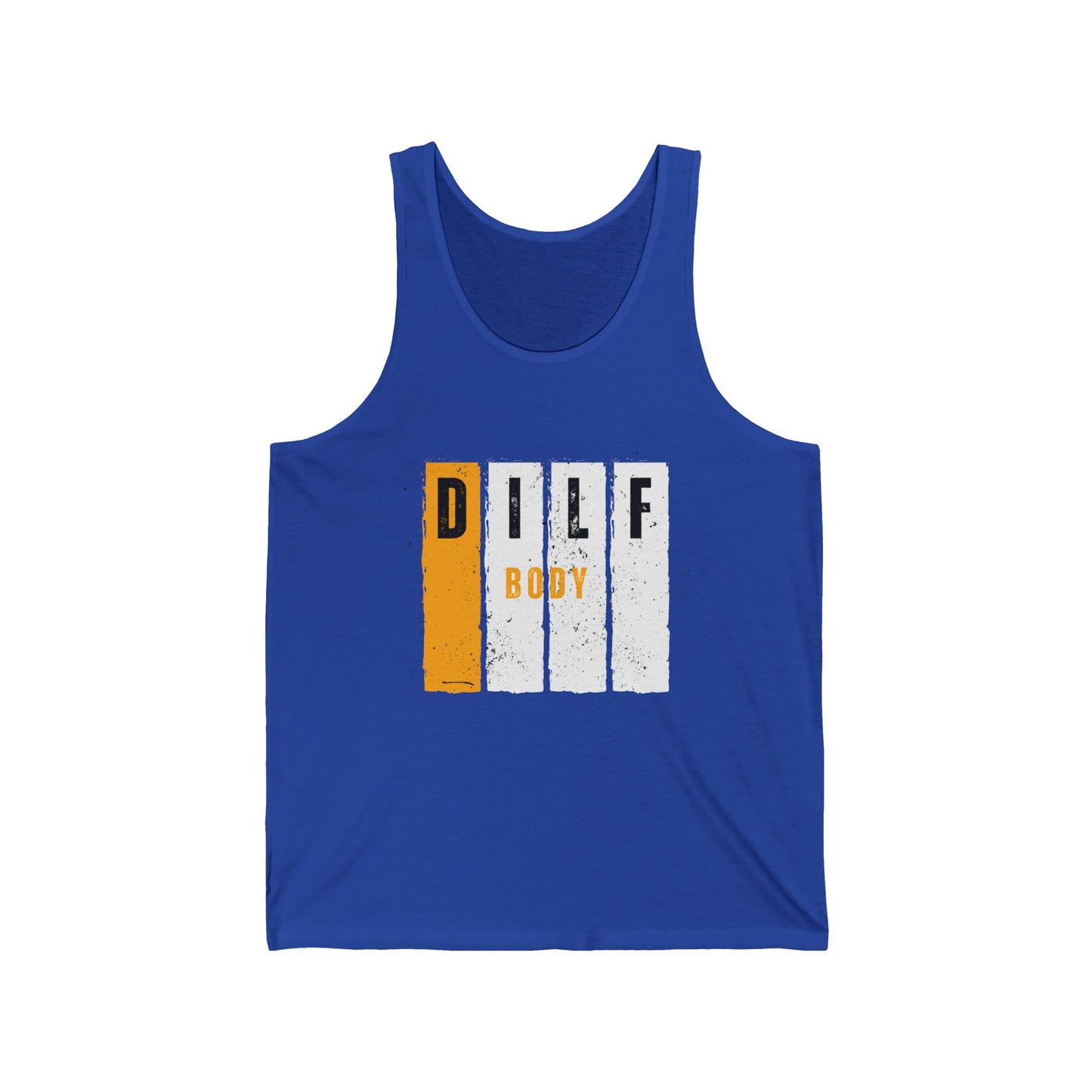 Orange DILF Unisex Jersey Tank