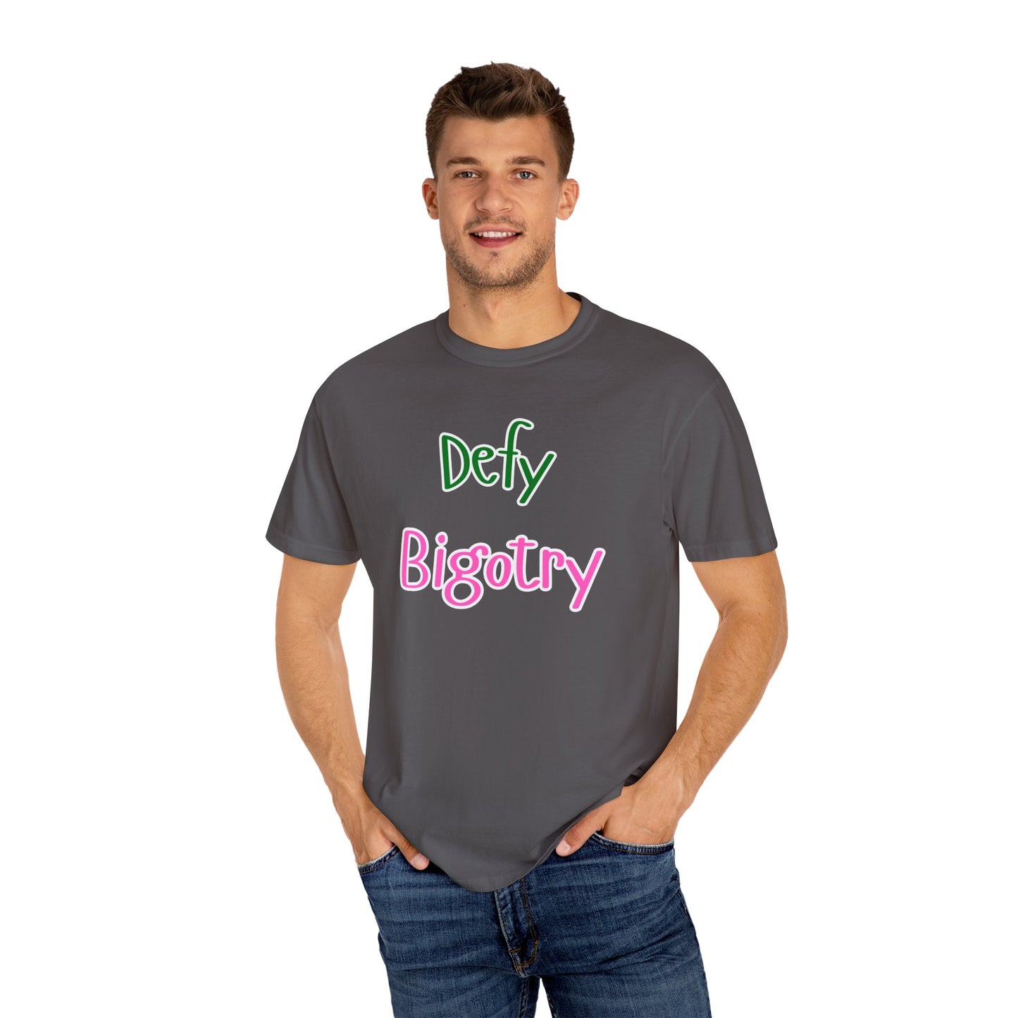 Defy Bigotry Unisex Garment-Dyed T-shirt