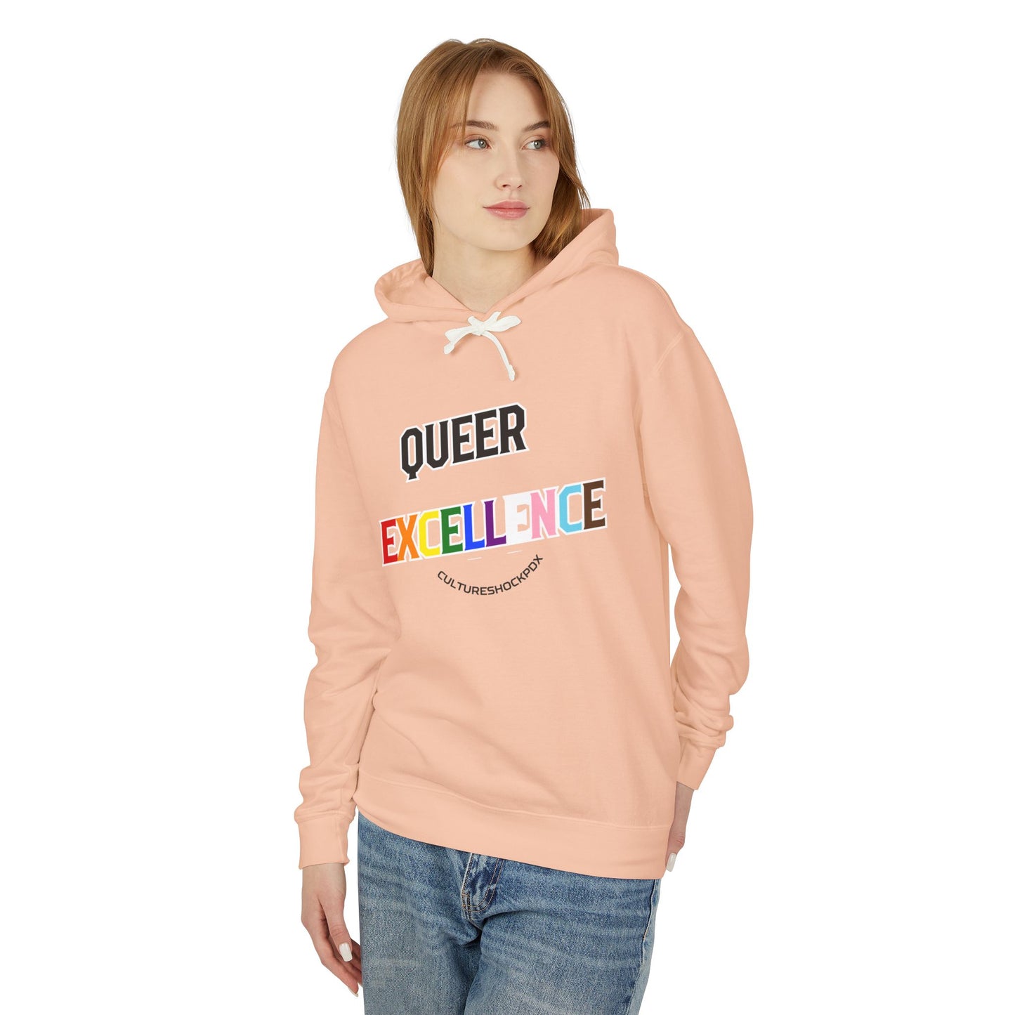 Queer Excellence Unisex Lightweight Hooded Sweatshirt