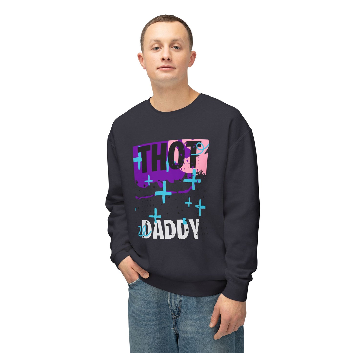 Thot Daddy Unisex Lightweight Crewneck Sweatshirt