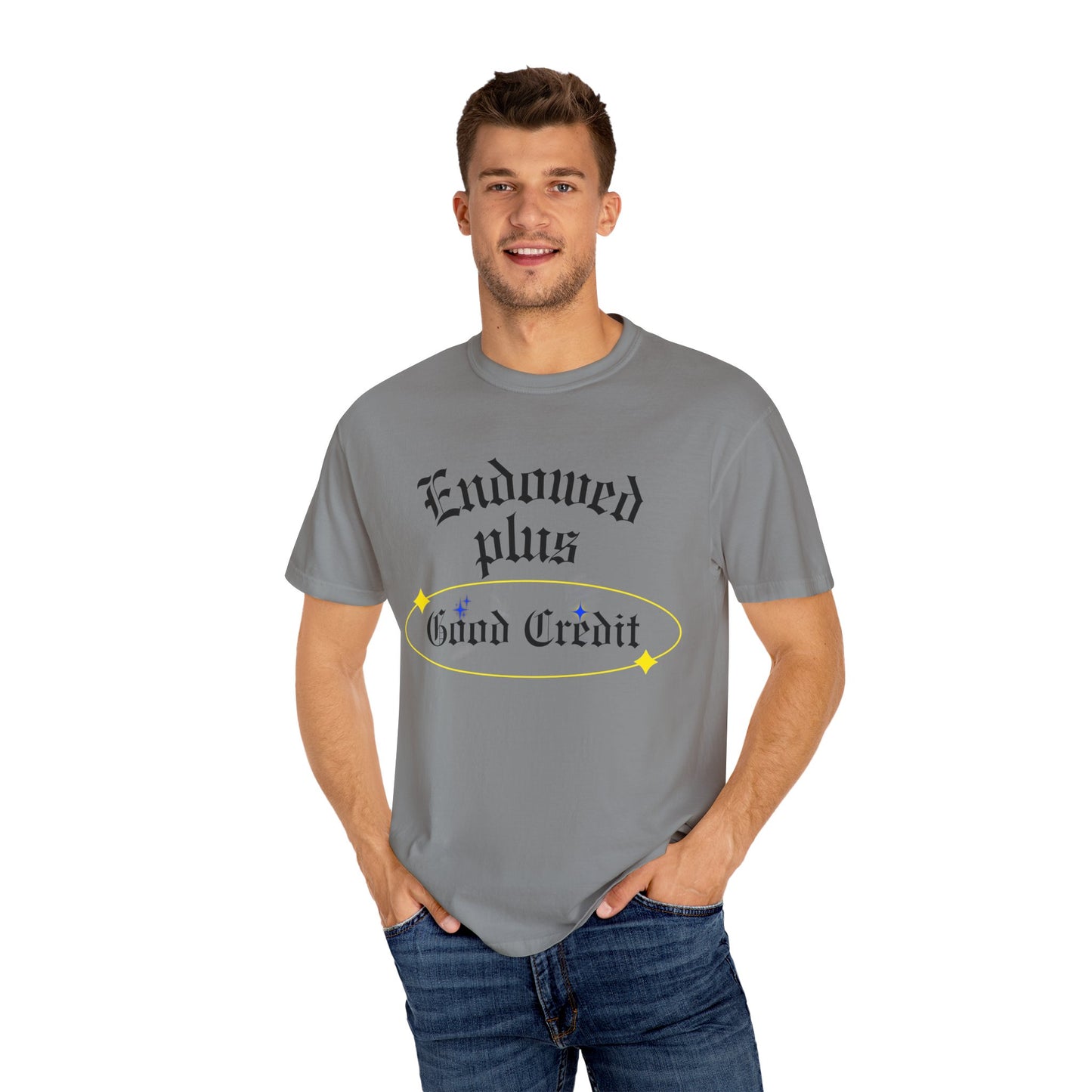Endowed plus Good Credit Unisex Garment-Dyed T-shirt