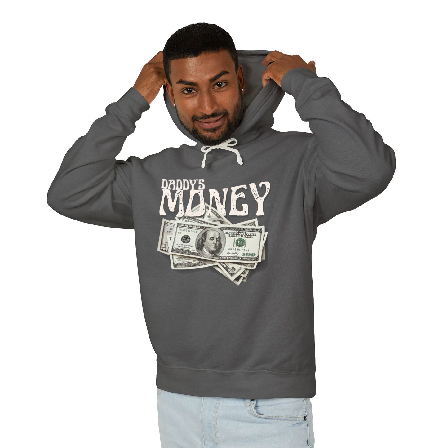 Daddy`s Money Unisex Lightweight Hooded Sweatshirt