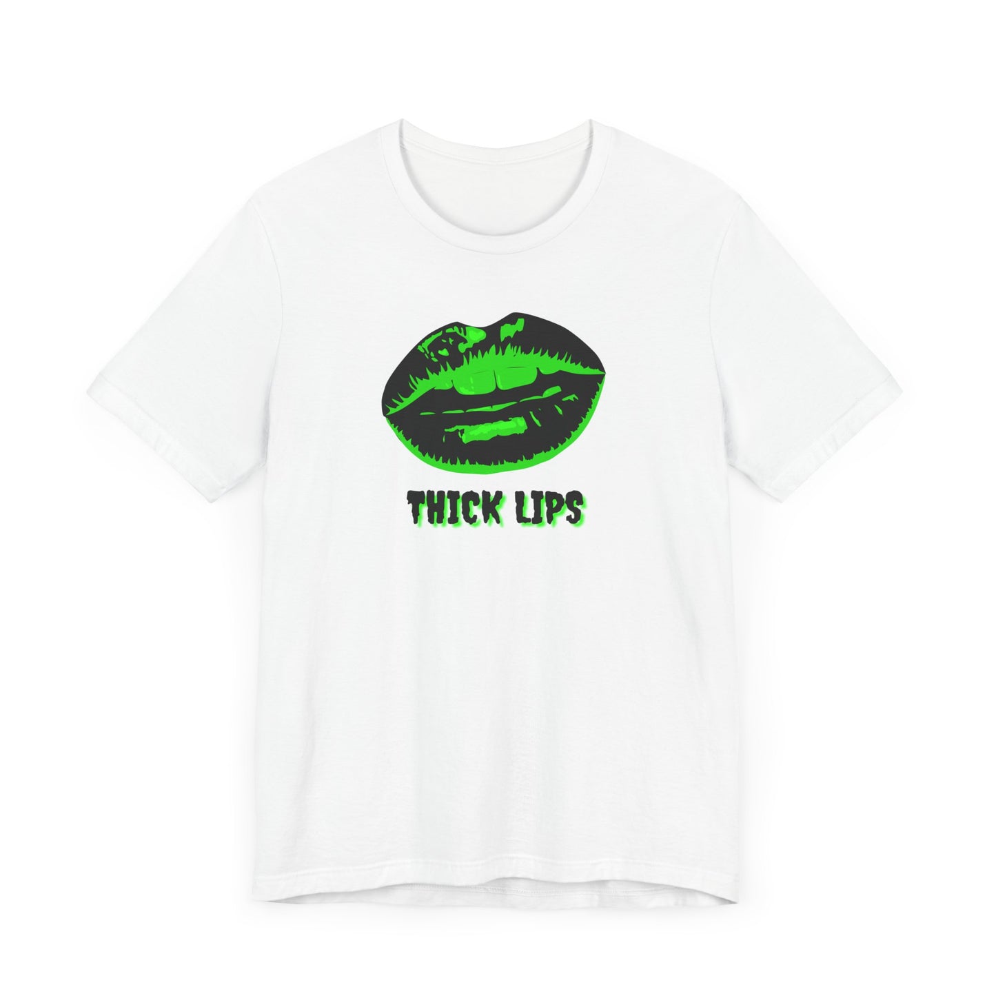Thick Lips (Green)Unisex Jersey Short Sleeve Tee