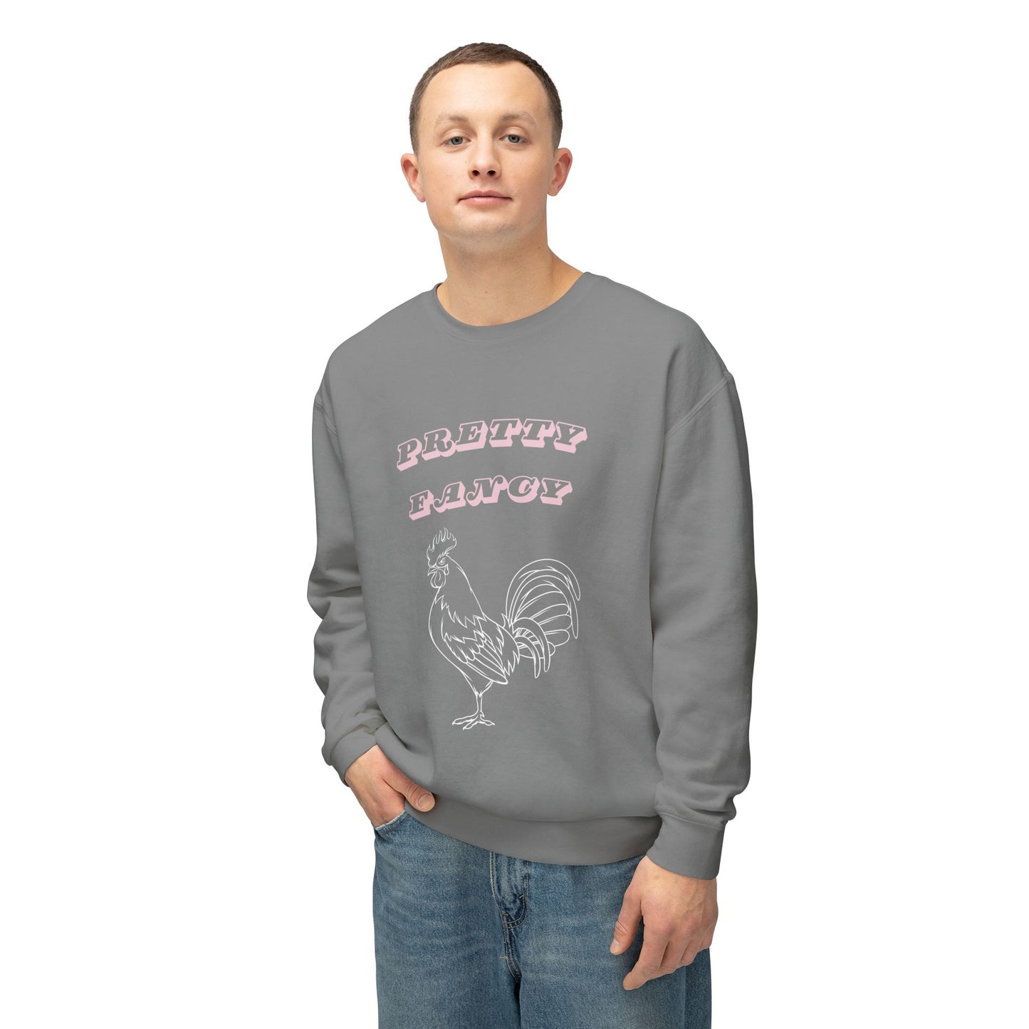 Pretty Fancy Cock Unisex Lightweight Crewneck Sweatshirt