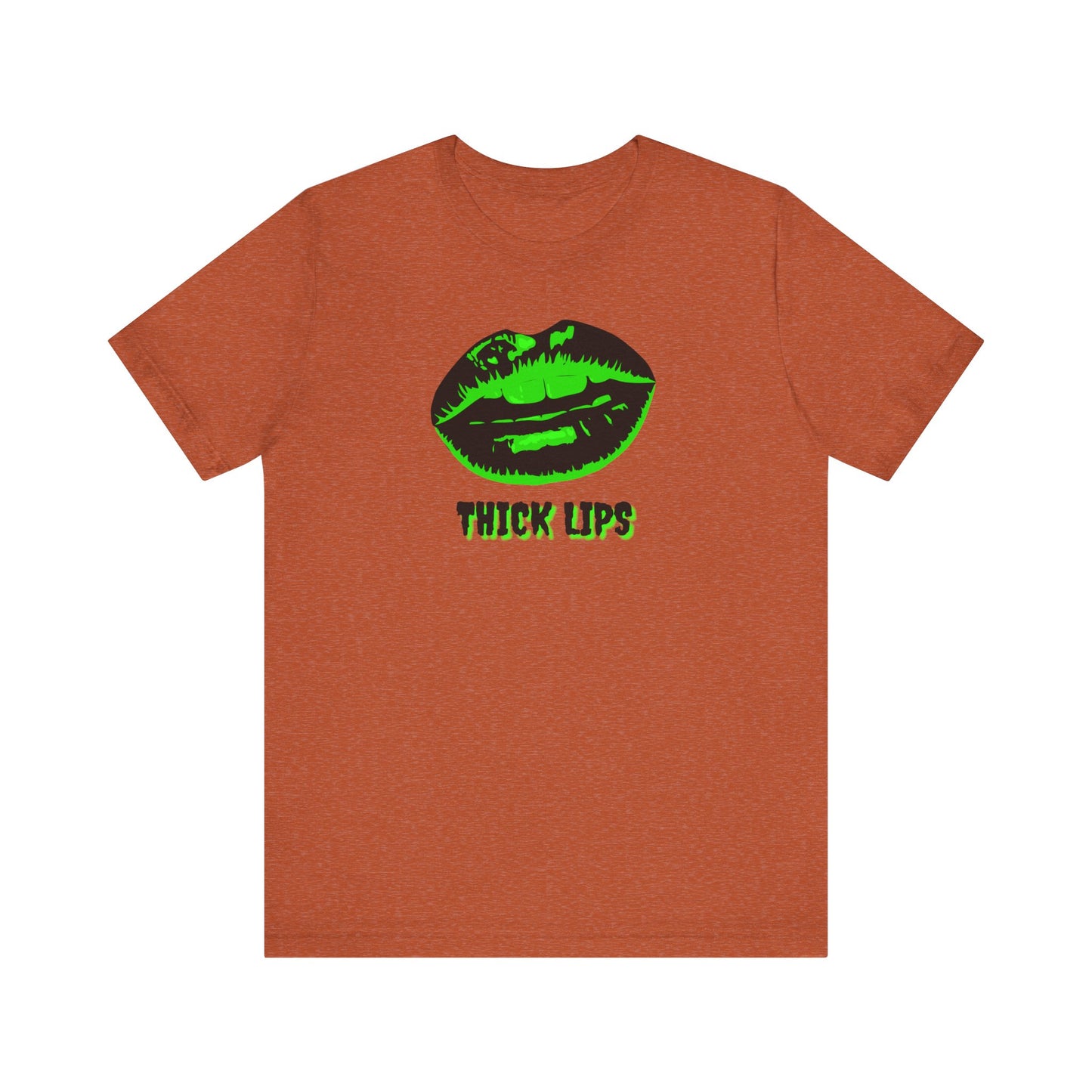 Thick Lips (Green)Unisex Jersey Short Sleeve Tee