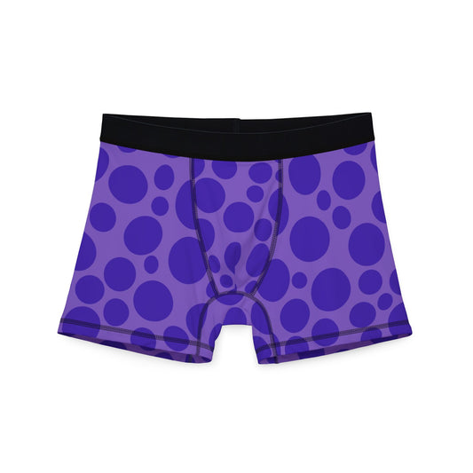 Purple Polka Dot Men's Boxers (AOP)