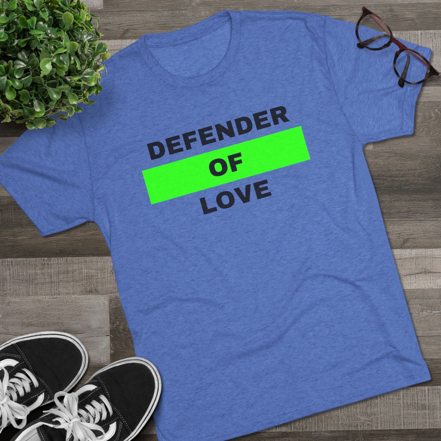 Defender Of Love Unisex Tri-Blend Crew Tee