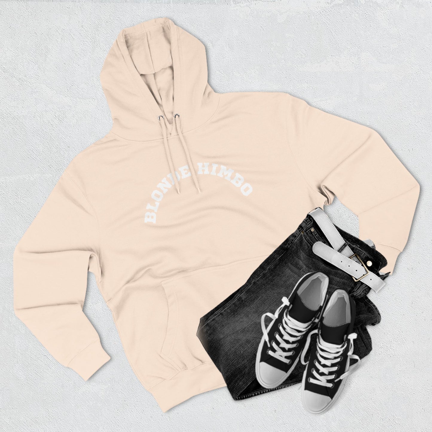 Blonde Himbo Three-Panel Fleece Hoodie