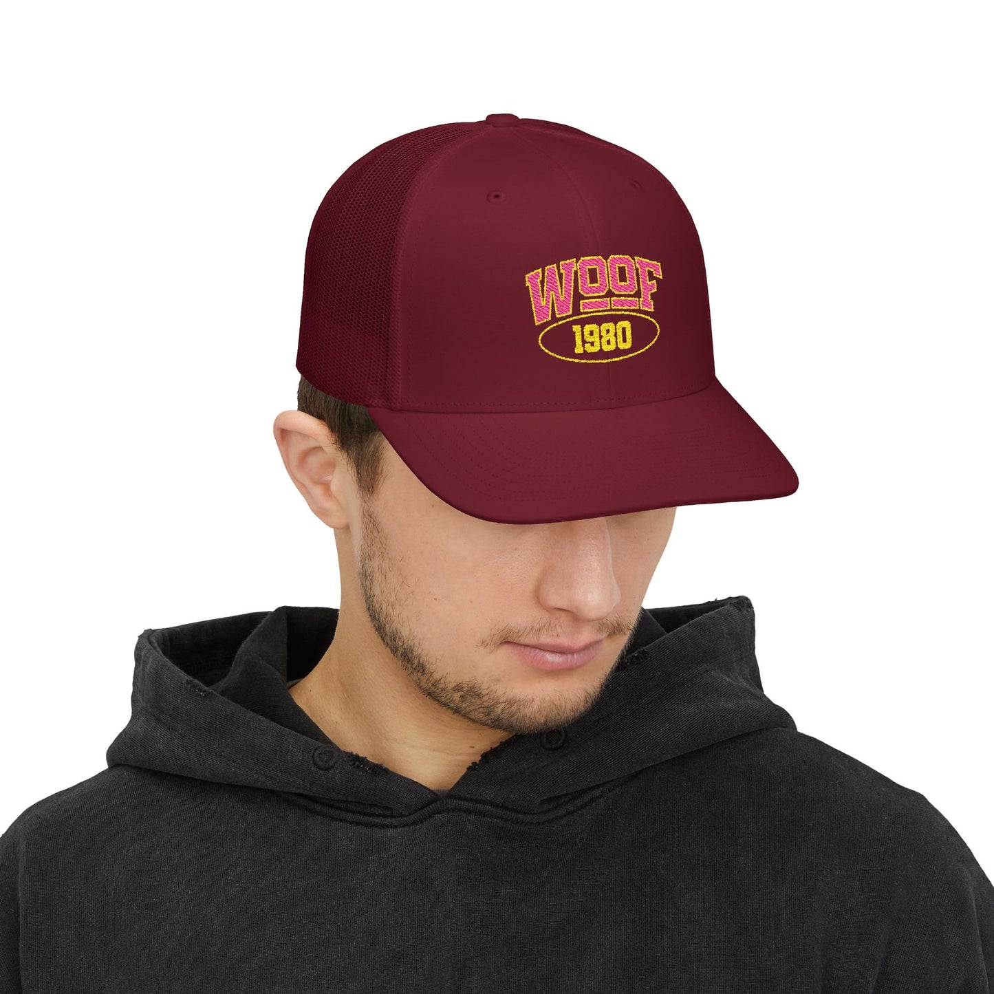 Woof 1980 Snapback Trucker Cap (Embroidery)